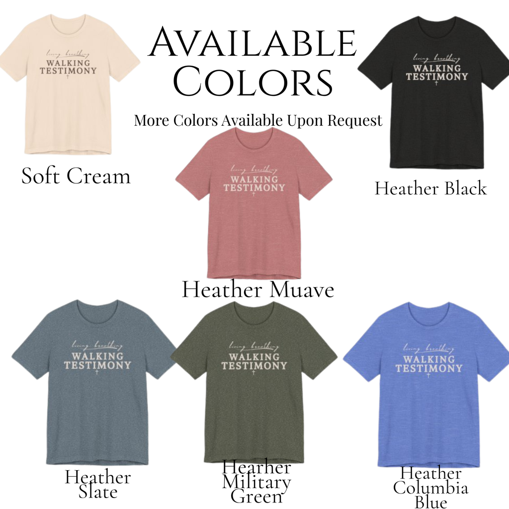 Walking Testimony Tee – Faith Based Graphic T-Shirt