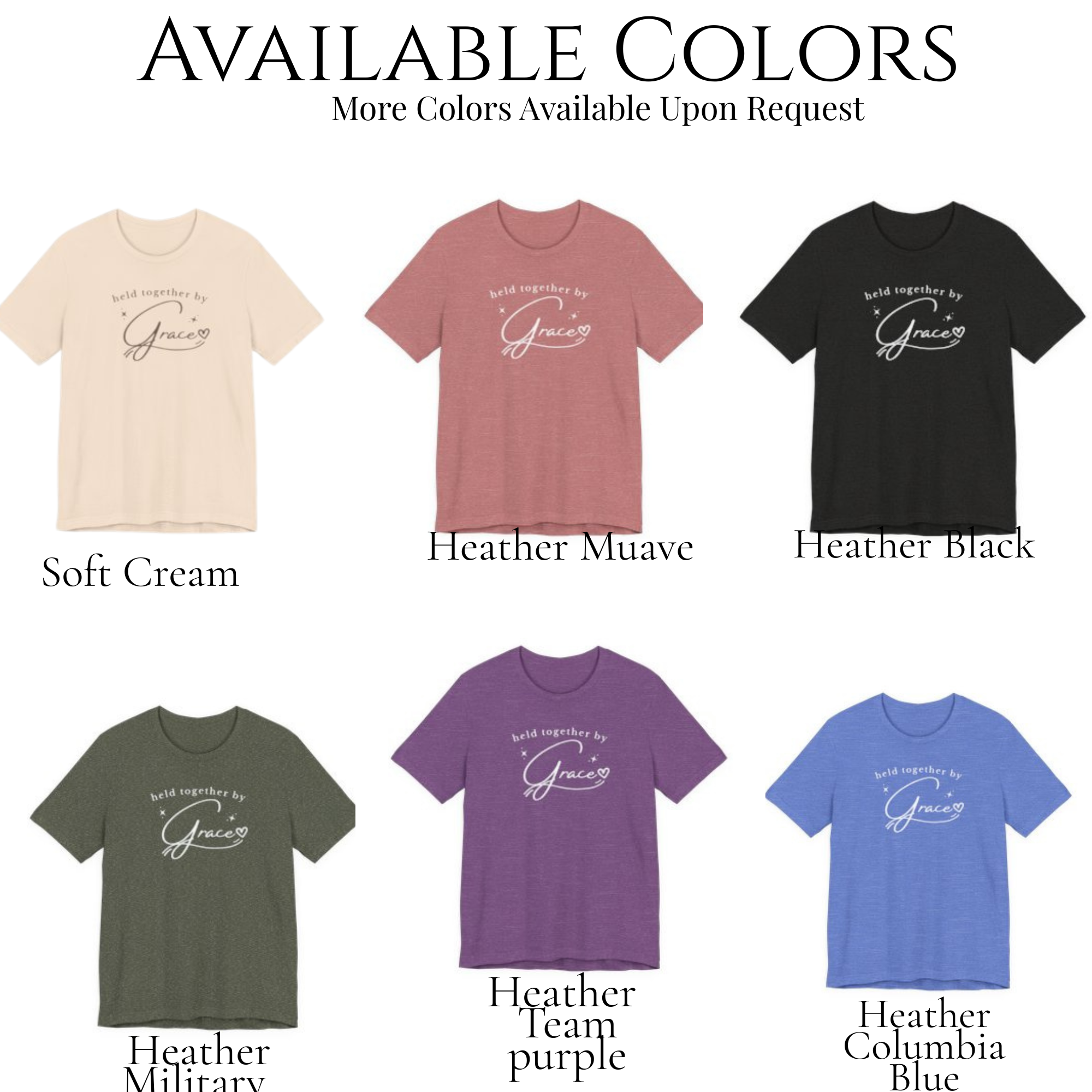 Held Together by Grace T-Shirt — Inspirational Faith Tee