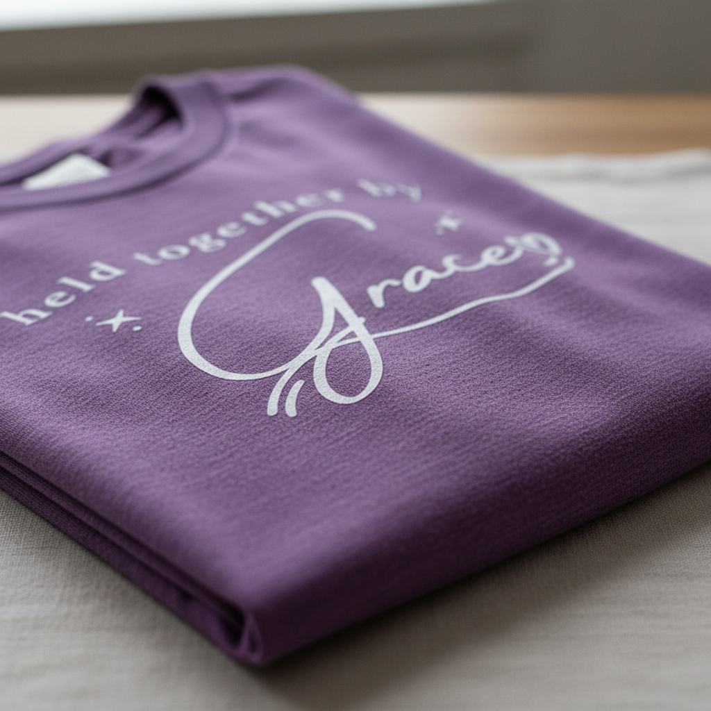 Held Together by Grace T-Shirt — Inspirational Faith Tee