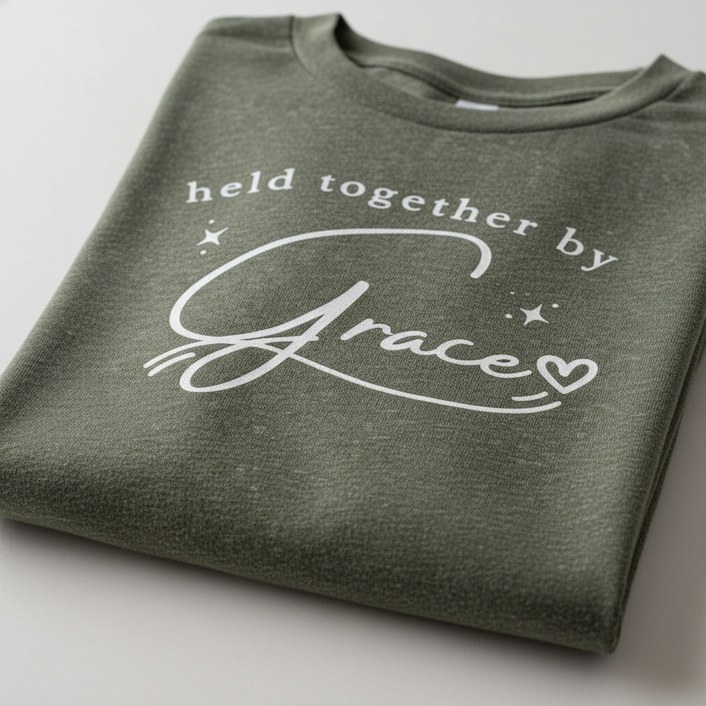 Held Together by Grace T-Shirt — Inspirational Faith Tee