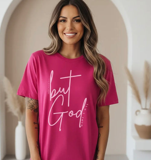 But God Script Tee – Faith-Based Graphic Shirt