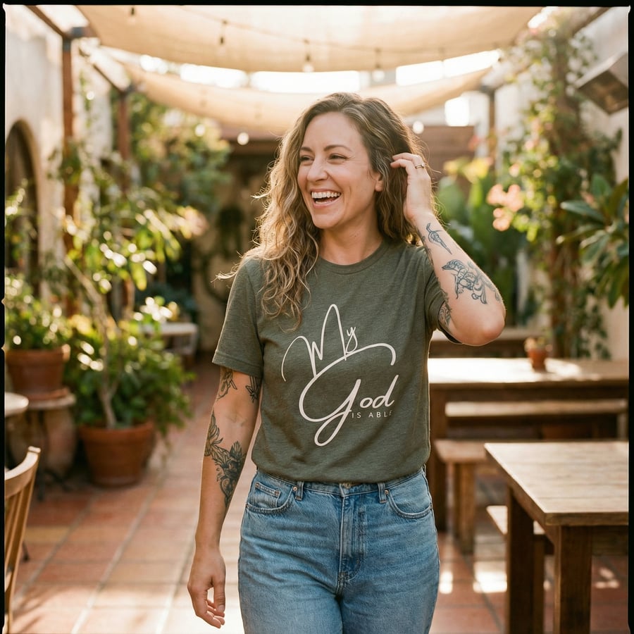 My God Is Able T‑Shirt — Inspirational Faith Graphic Tee