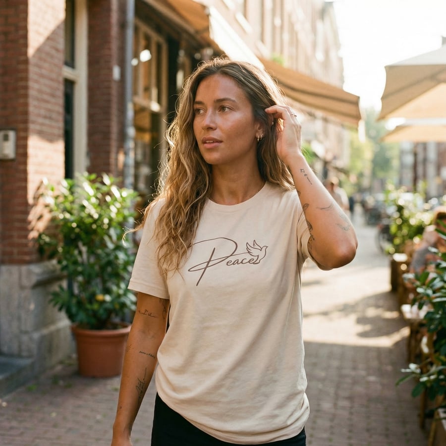Peace Looks Good on Me Tee – Faith-Based Graphic Shirt, Front & Back Design