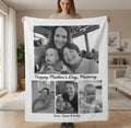 Photo Collage Mother's Day Blanket – "Happy Mother's Day, Mommy" Personalized Velveteen Throw