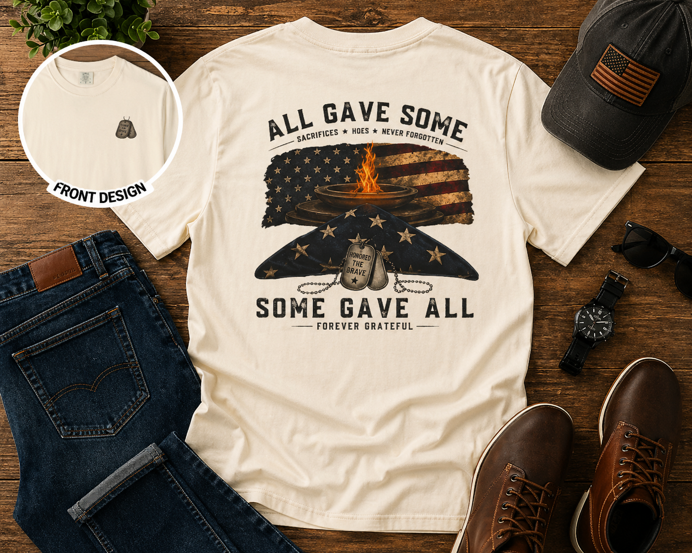 Memorial Day Shirt Comfort Colors Patriotic Tee All Gave Some Some Gave All Military Tribute Shirt