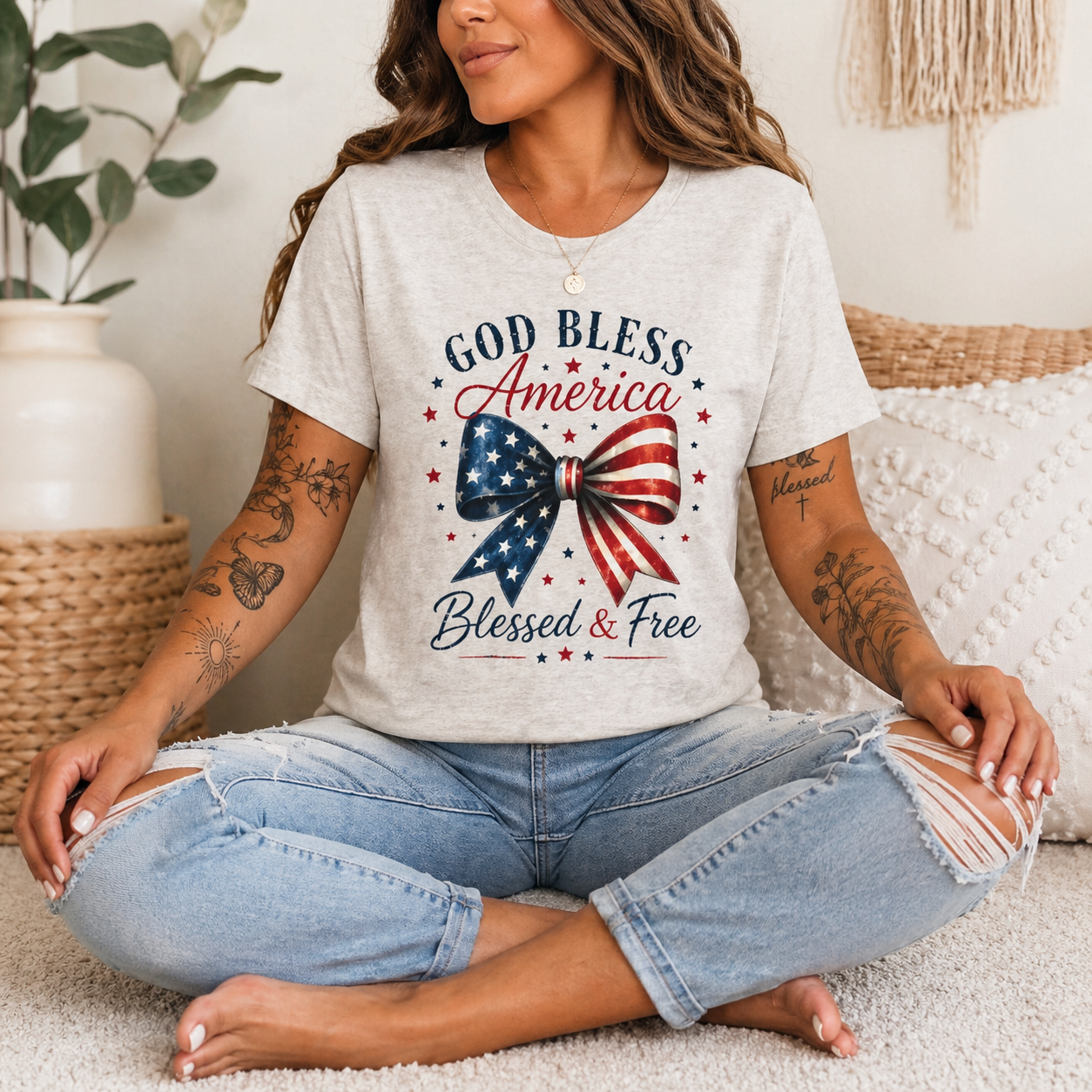 God Bless America • Blessed & Free Tee 🇺🇸