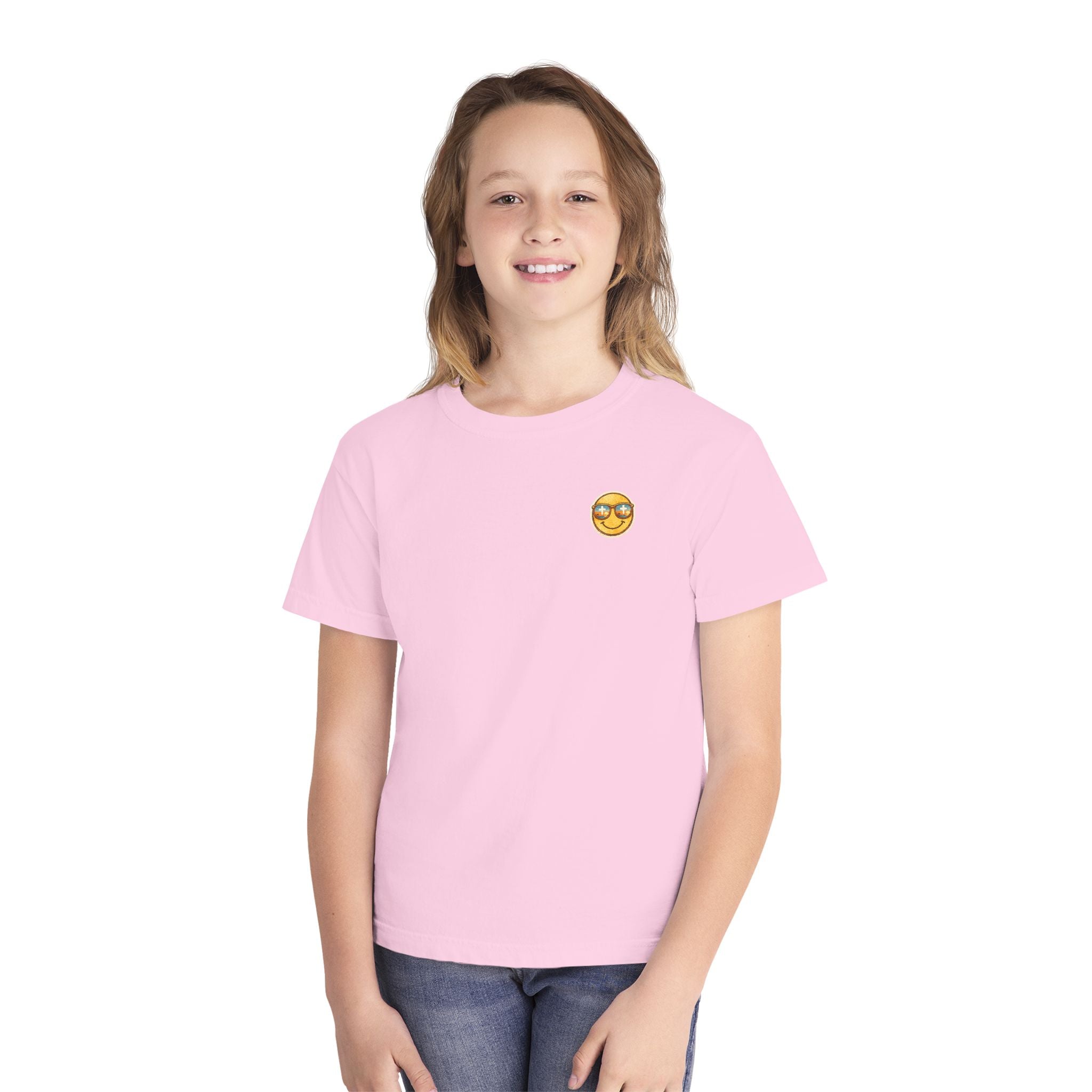 Youth Tee — "Salt & Light" Smiling Sun Graphic (Matthew 5:13-16)