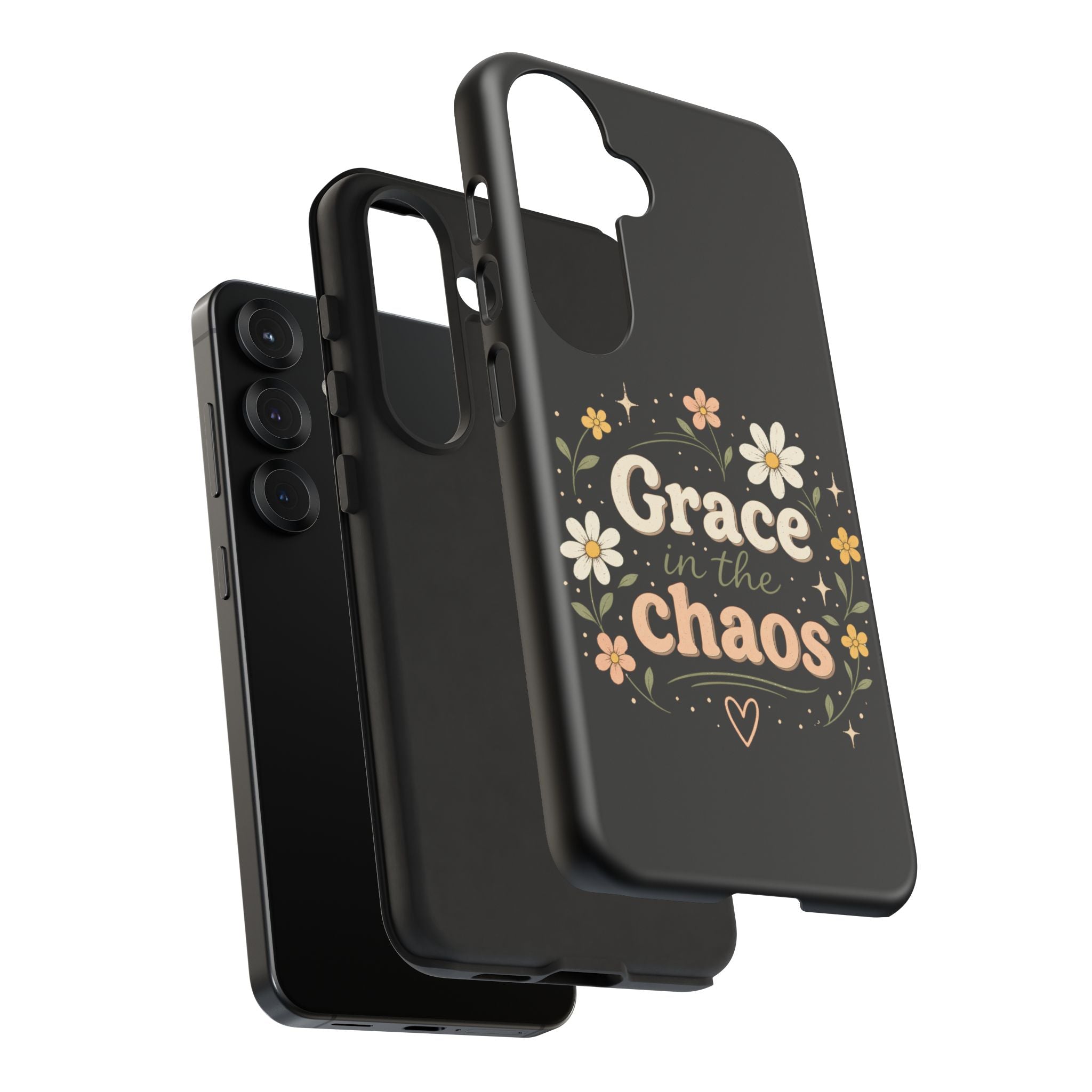 Grace in the Chaos Phone Case — Floral Protective Cover