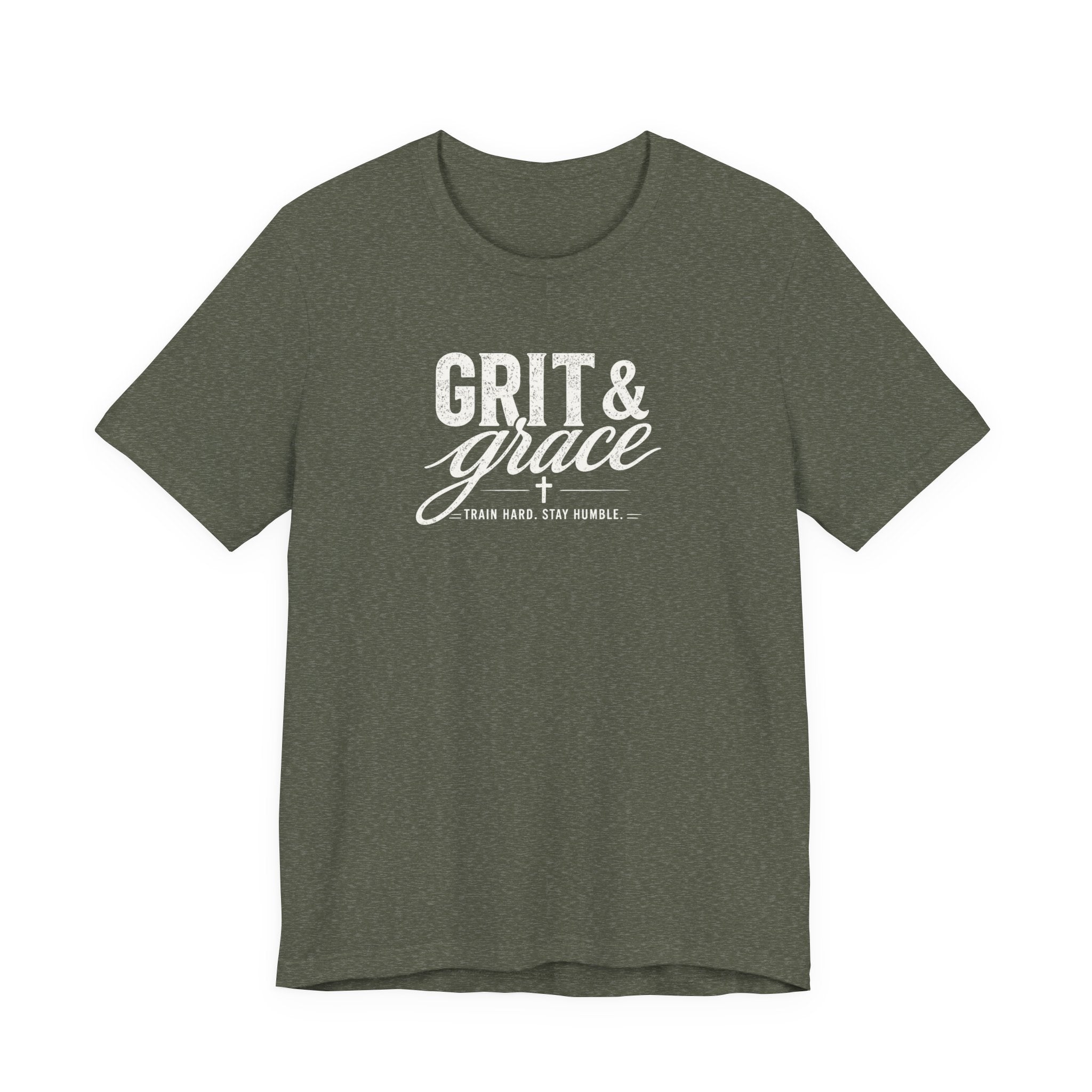 Grit and Grace Shirt | Christian Gym Tee | Faith Workout Shirt | Bella Canvas Shirt | Train Hard Stay Humble Tee