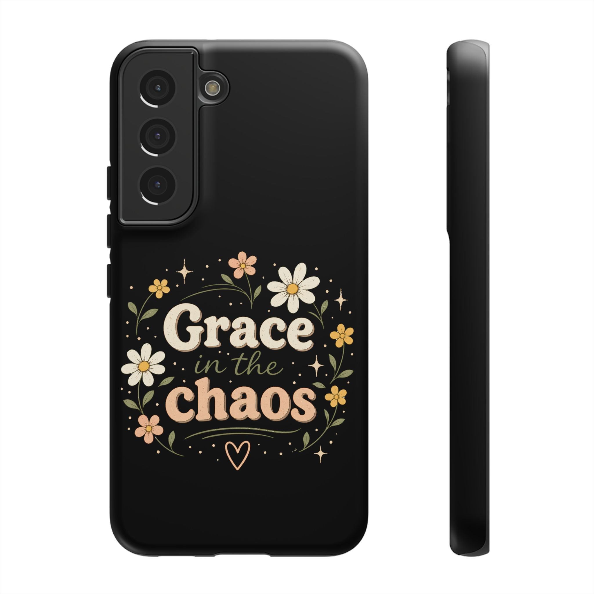 Grace in the Chaos Phone Case — Floral Protective Cover