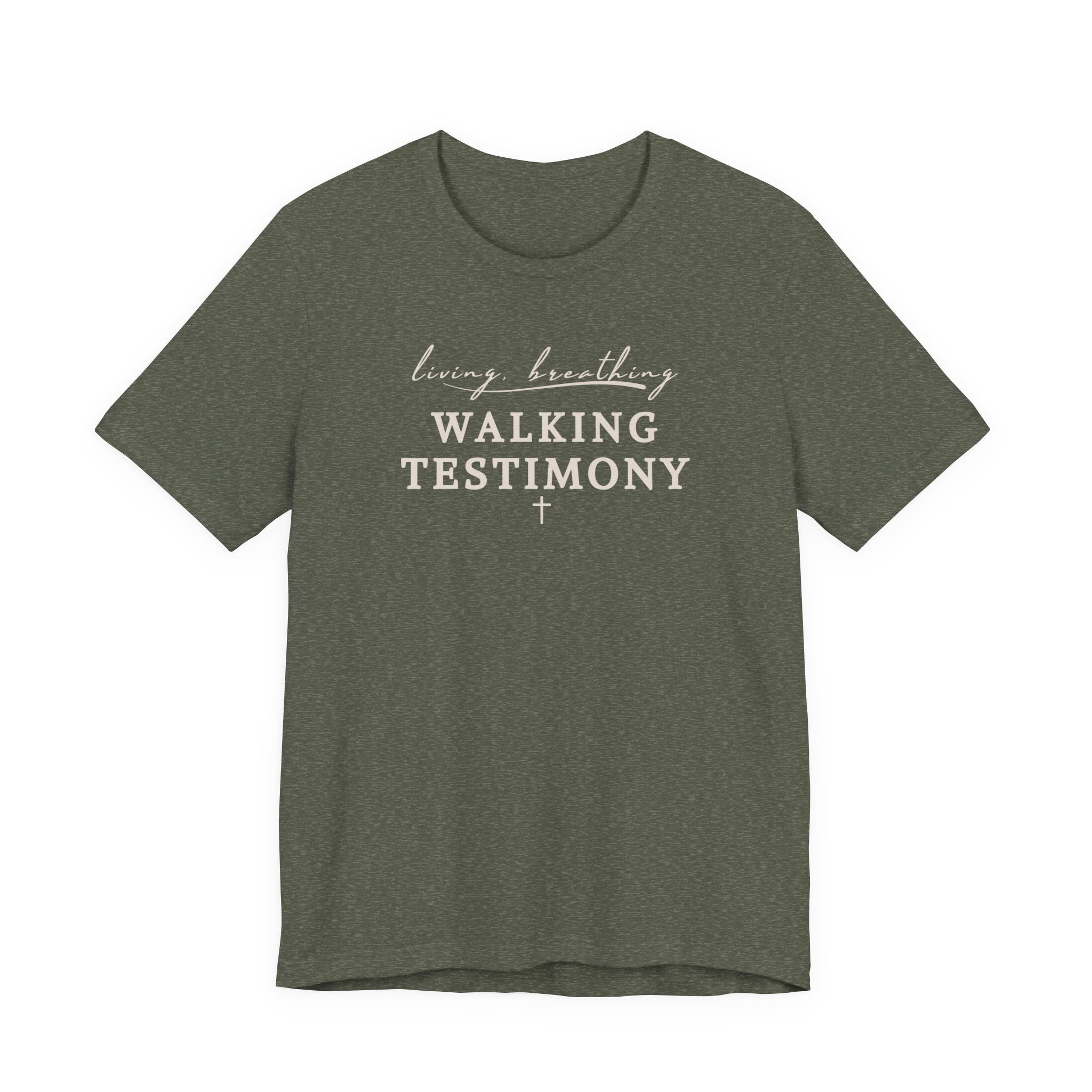 Walking Testimony Tee – Faith Based Graphic T-Shirt