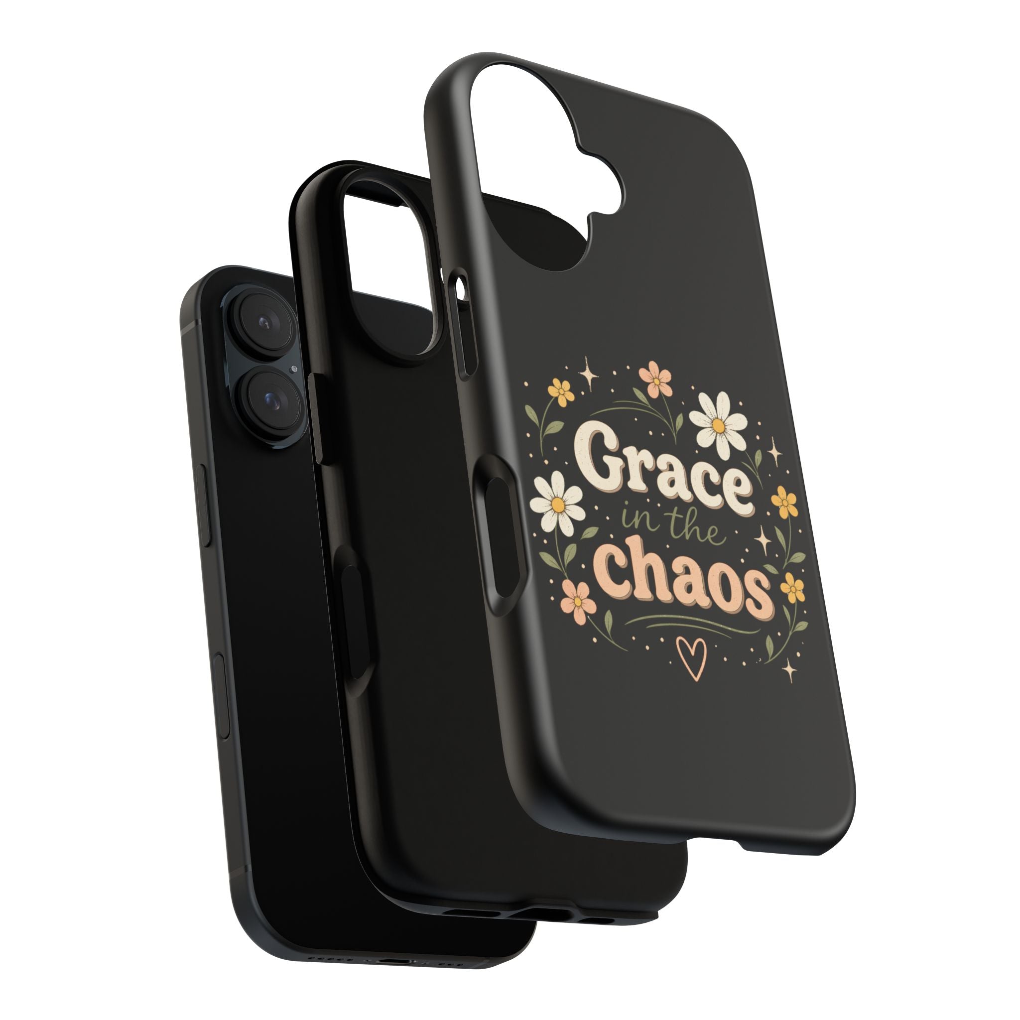 Grace in the Chaos Phone Case — Floral Protective Cover
