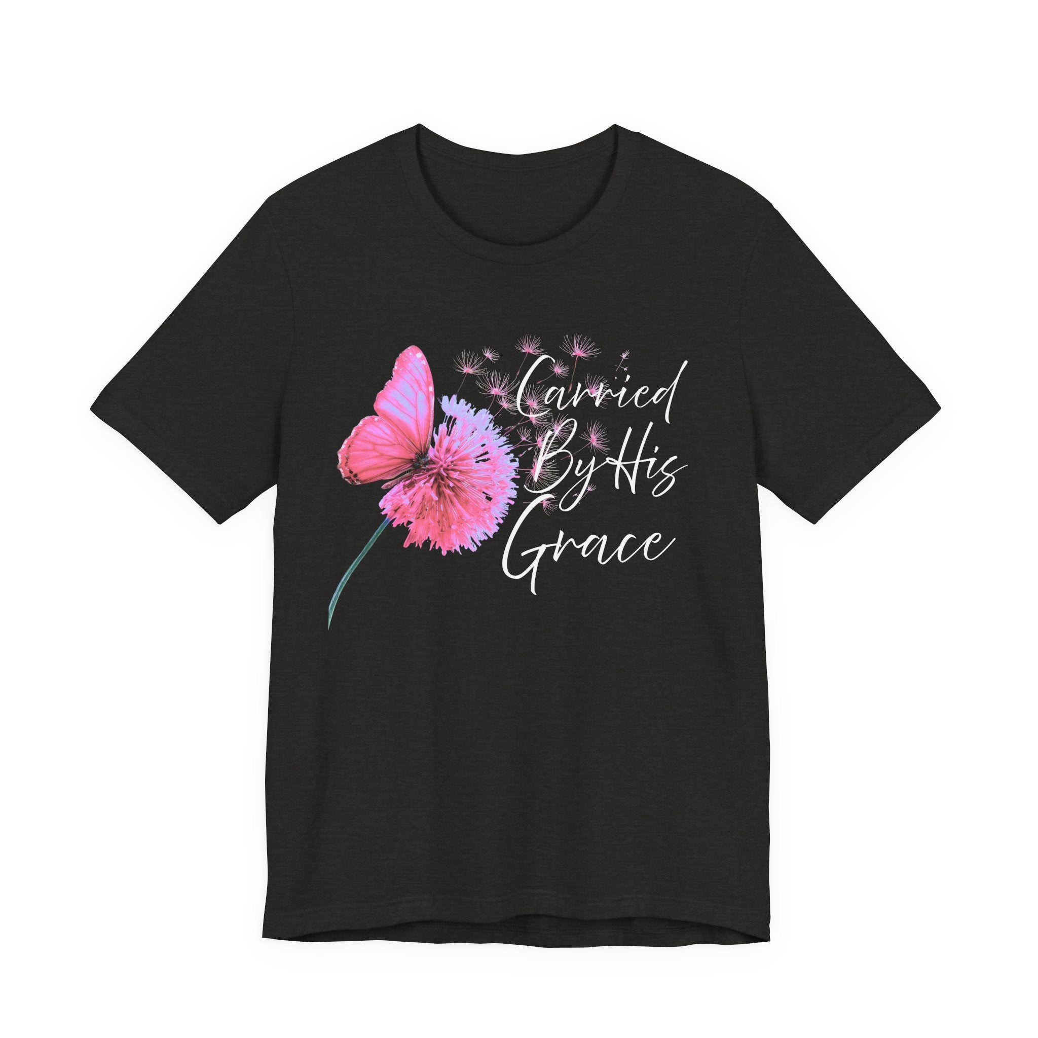 Carried By His Grace Shirt | Christian Floral Tee