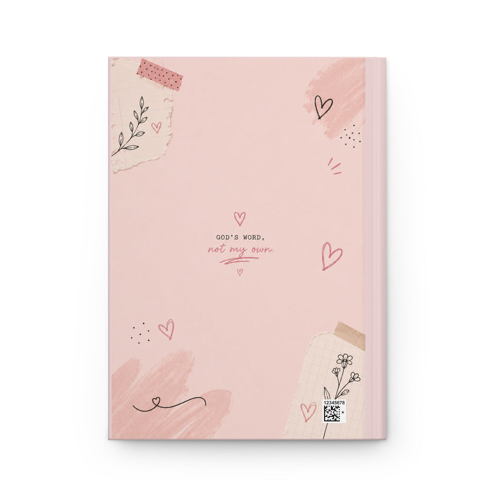 Sermon Notes Hardcover Journal — Pink Faith Notebook for Church, Bible Study & Prayer