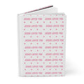 Jesus Loves You Hardcover Journal — Pink Heart Christian Devotional Notebook