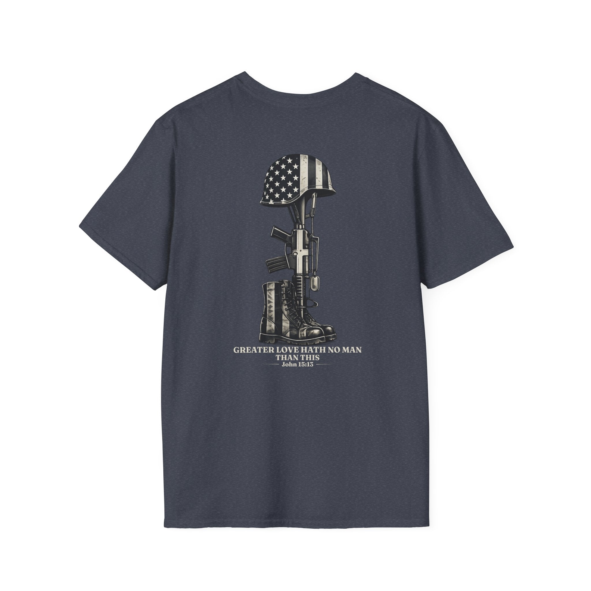 Memorial Military T-Shirt — "Never Forgotten" Fallen Soldier Tribute