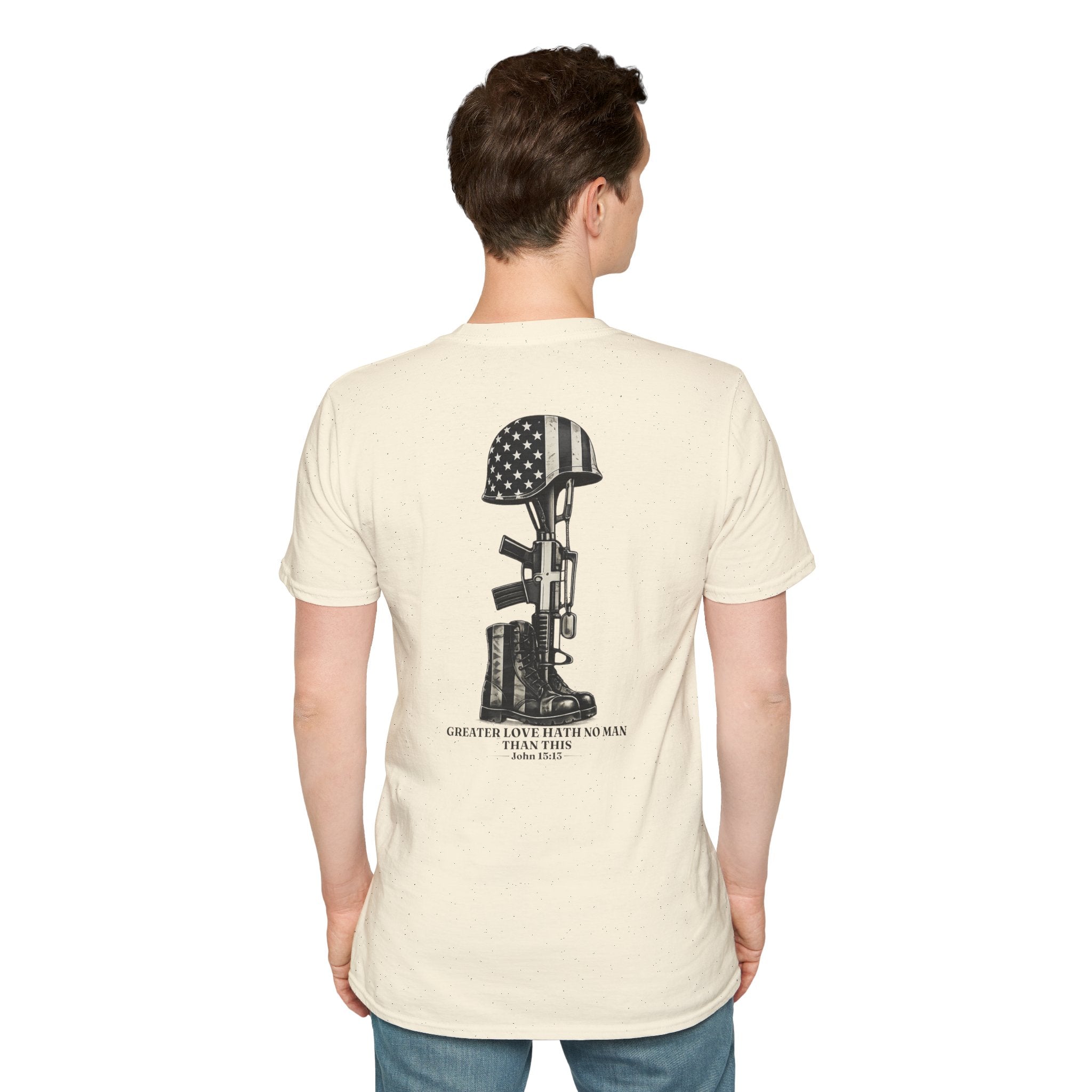 Memorial Military T-Shirt — "Never Forgotten" Fallen Soldier Tribute