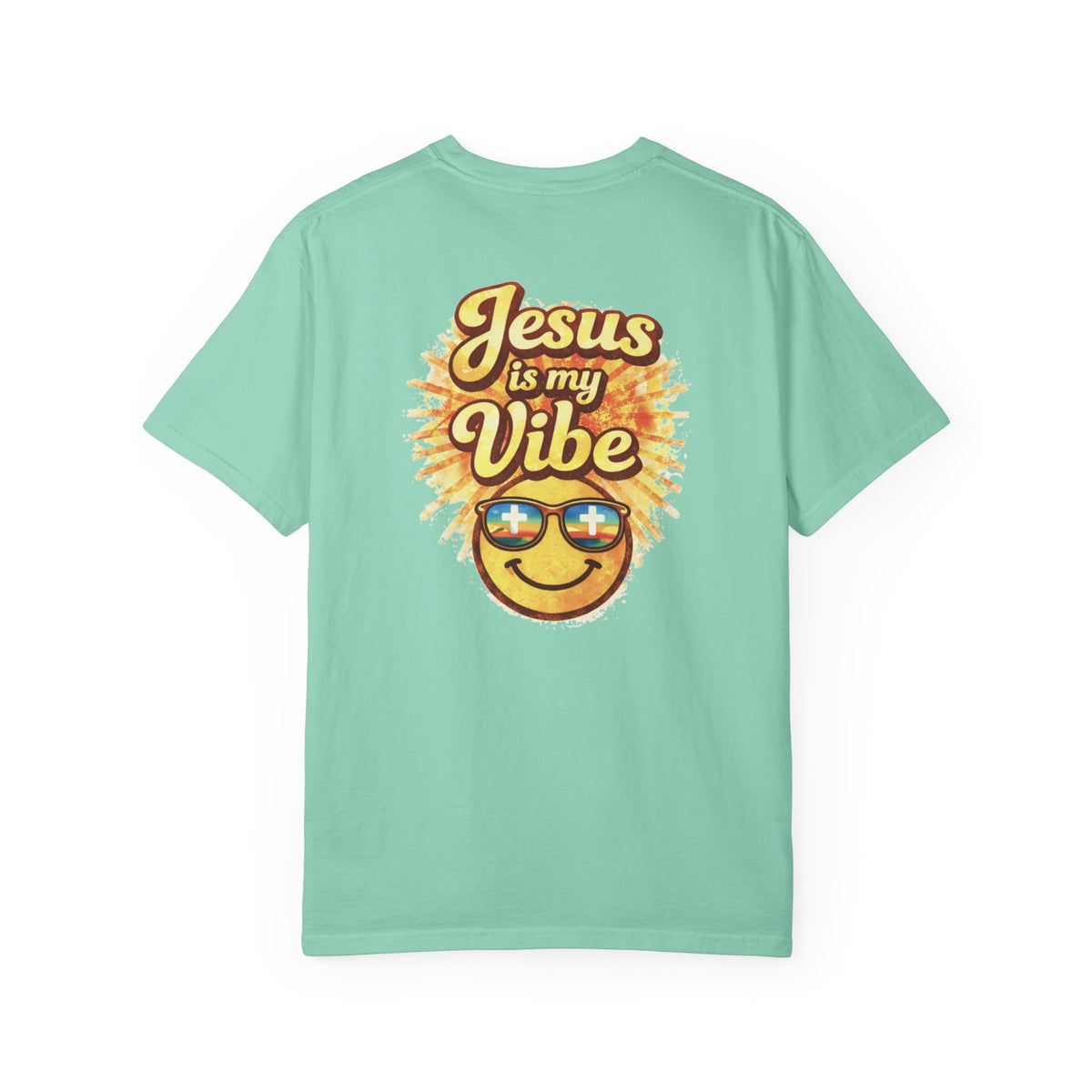 Jesus Is My Vibe Shirt – Comfort Colors Christian Graphic Tee – Floral Faith Shirt – Retro Christian Tee – Women’s Faith Apparel