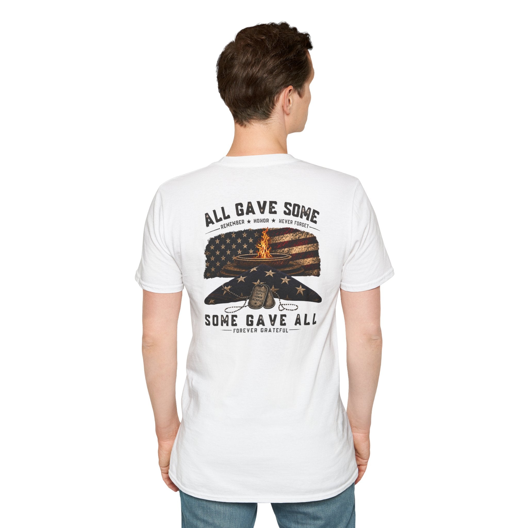 Veteran Tribute T-Shirt — "All Gave Some, Some Gave All" Memorial Tee