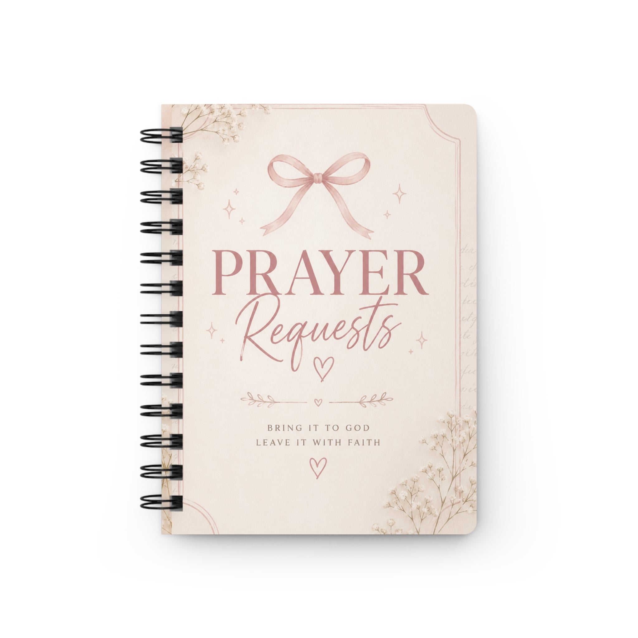 Prayer Requests Spiral Journal — Soft Pink Faith Notebook for Prayer Tracking & Gratitude