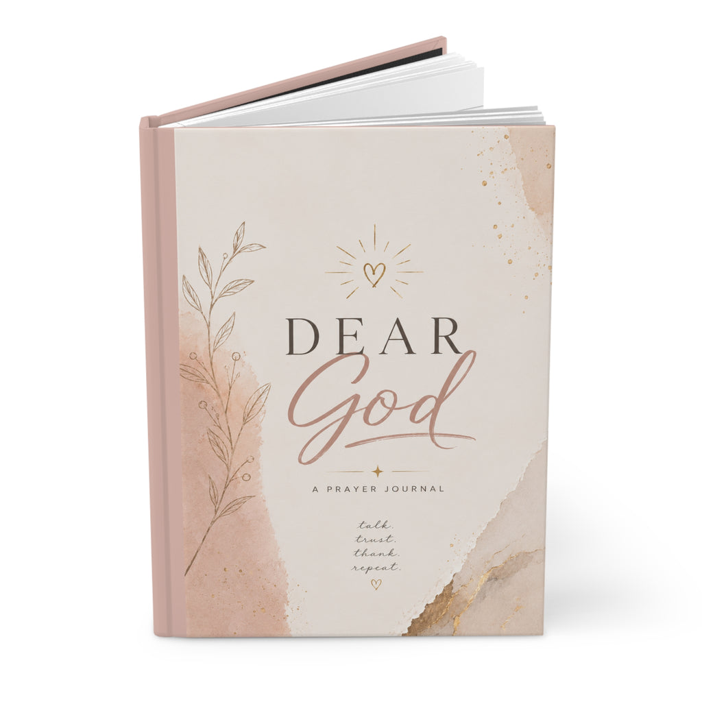 Dear God Prayer Journal — Hardcover Matte Christian Devotional Notebook