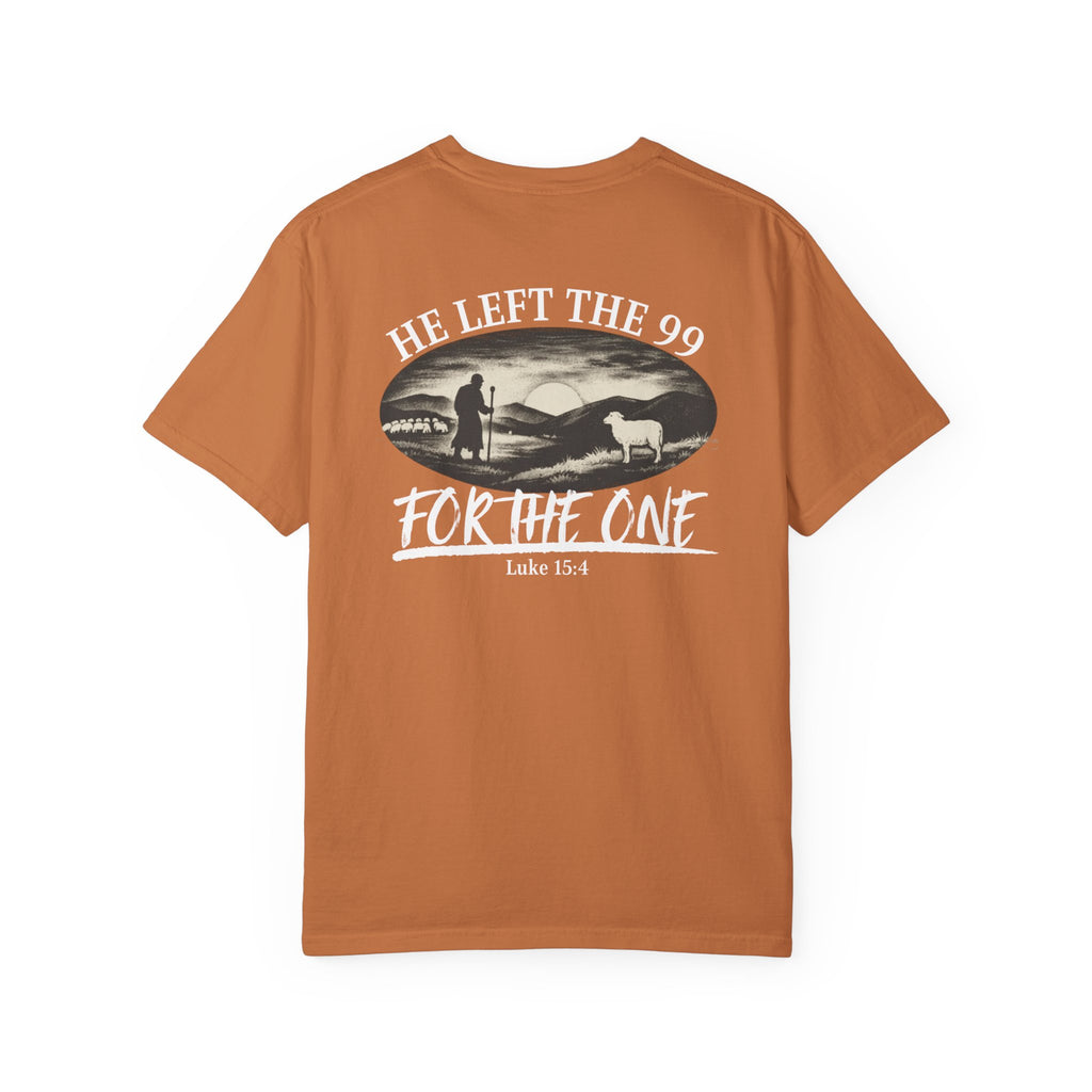 He Left the 99 Tee | One Was Worth It Shirt | Luke 15:4 Christian T-Shirt | Comfort Colors