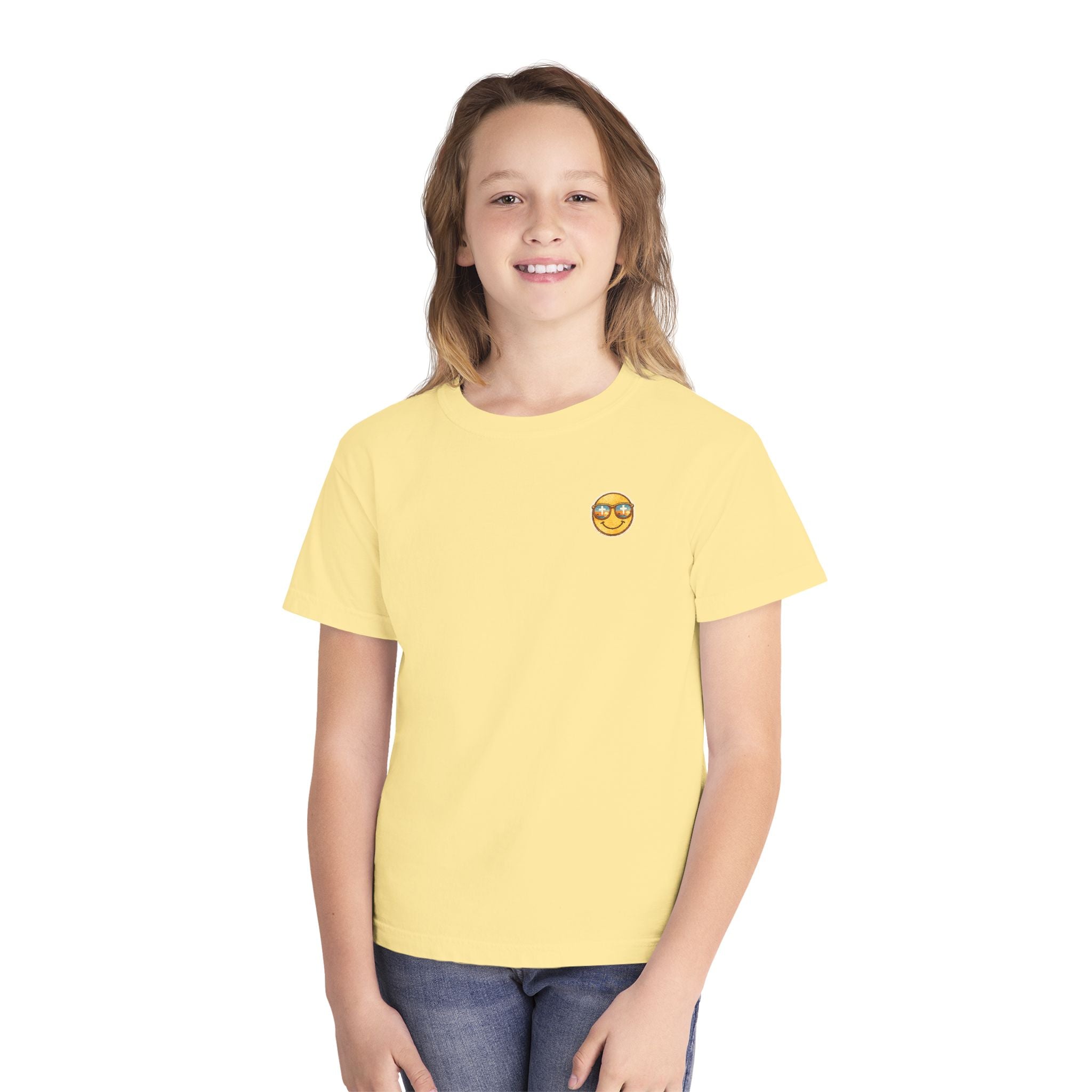 Youth Tee — "Salt & Light" Smiling Sun Graphic (Matthew 5:13-16)