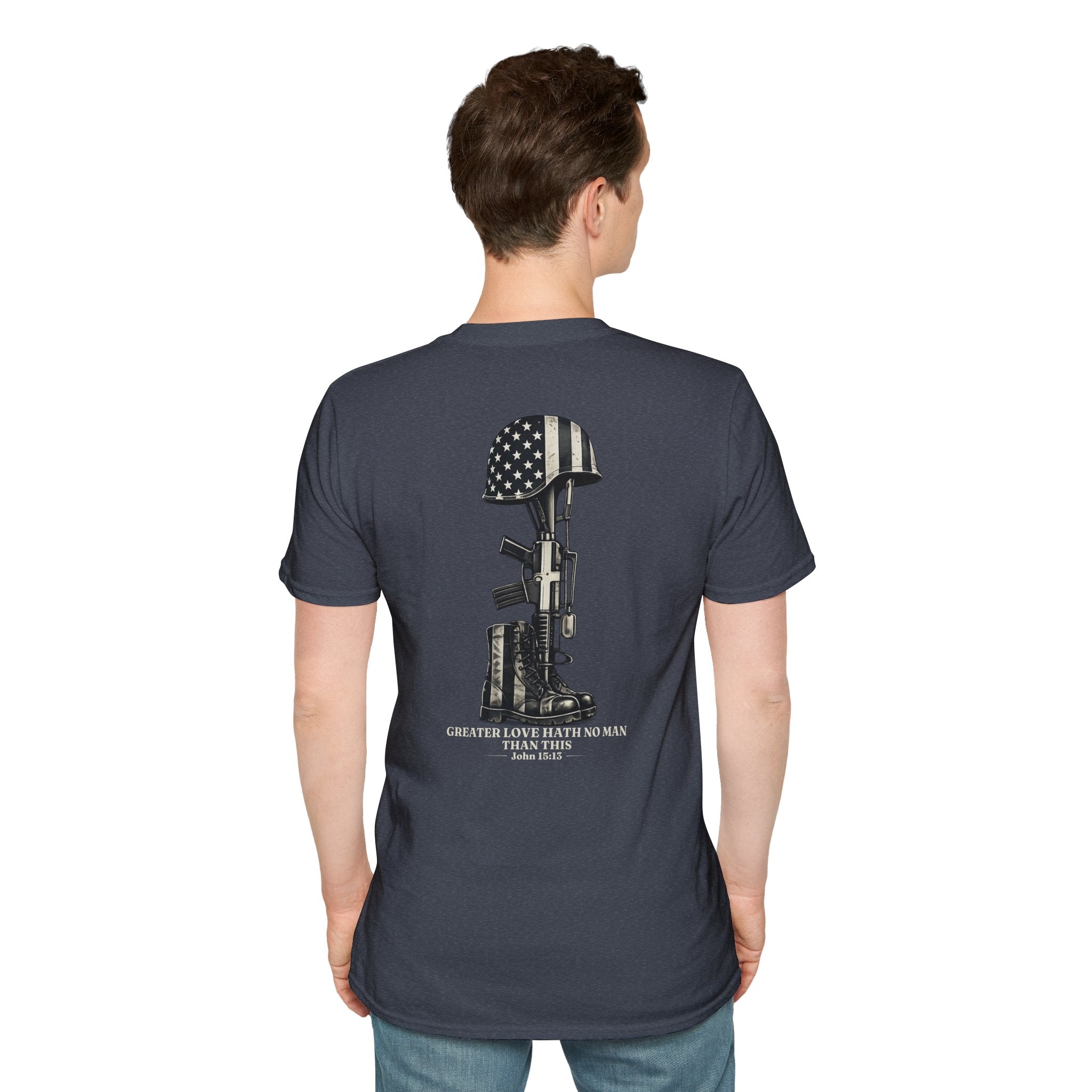 Memorial Military T-Shirt — "Never Forgotten" Fallen Soldier Tribute