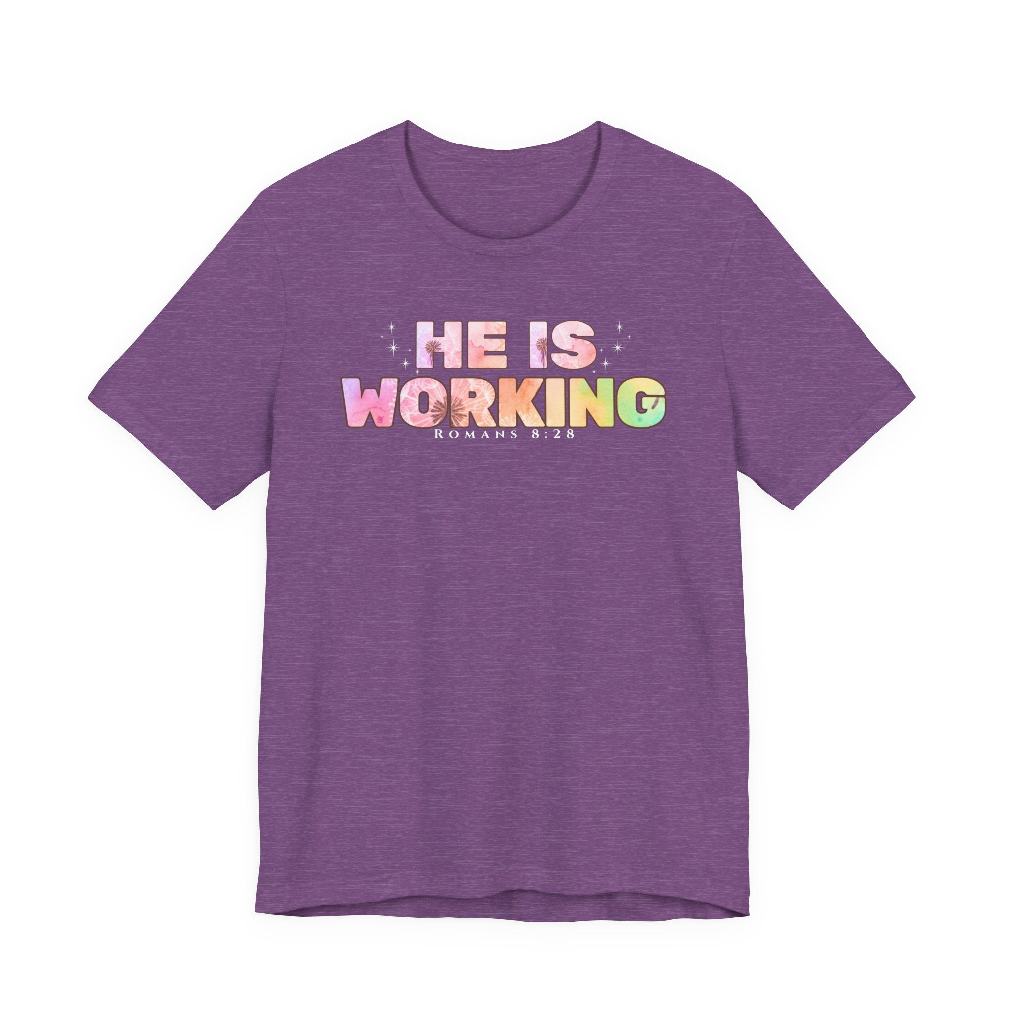 He Is Working – Romans 8:28 Christian Tee