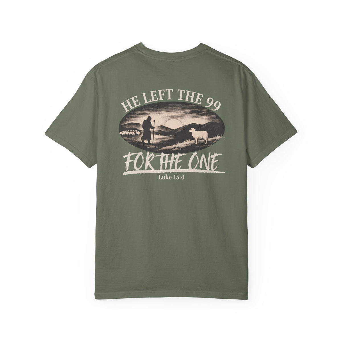 He Left the 99 Tee | One Was Worth It Shirt | Luke 15:4 Christian T-Shirt | Comfort Colors