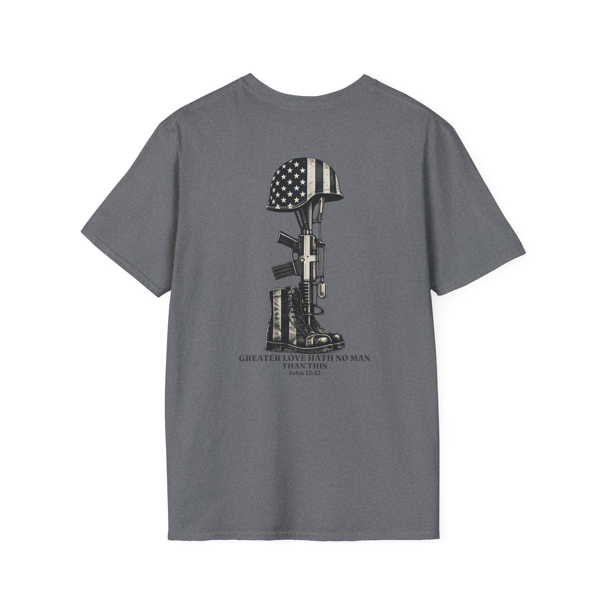Memorial Military T-Shirt — "Never Forgotten" Fallen Soldier Tribute