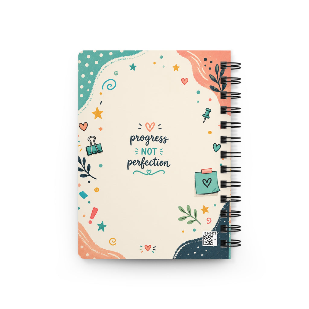 Organized-ish Spiral Journal — "Progress Not Perfection" Planner Notebook for Goal Setting & Daily To-Do Lists