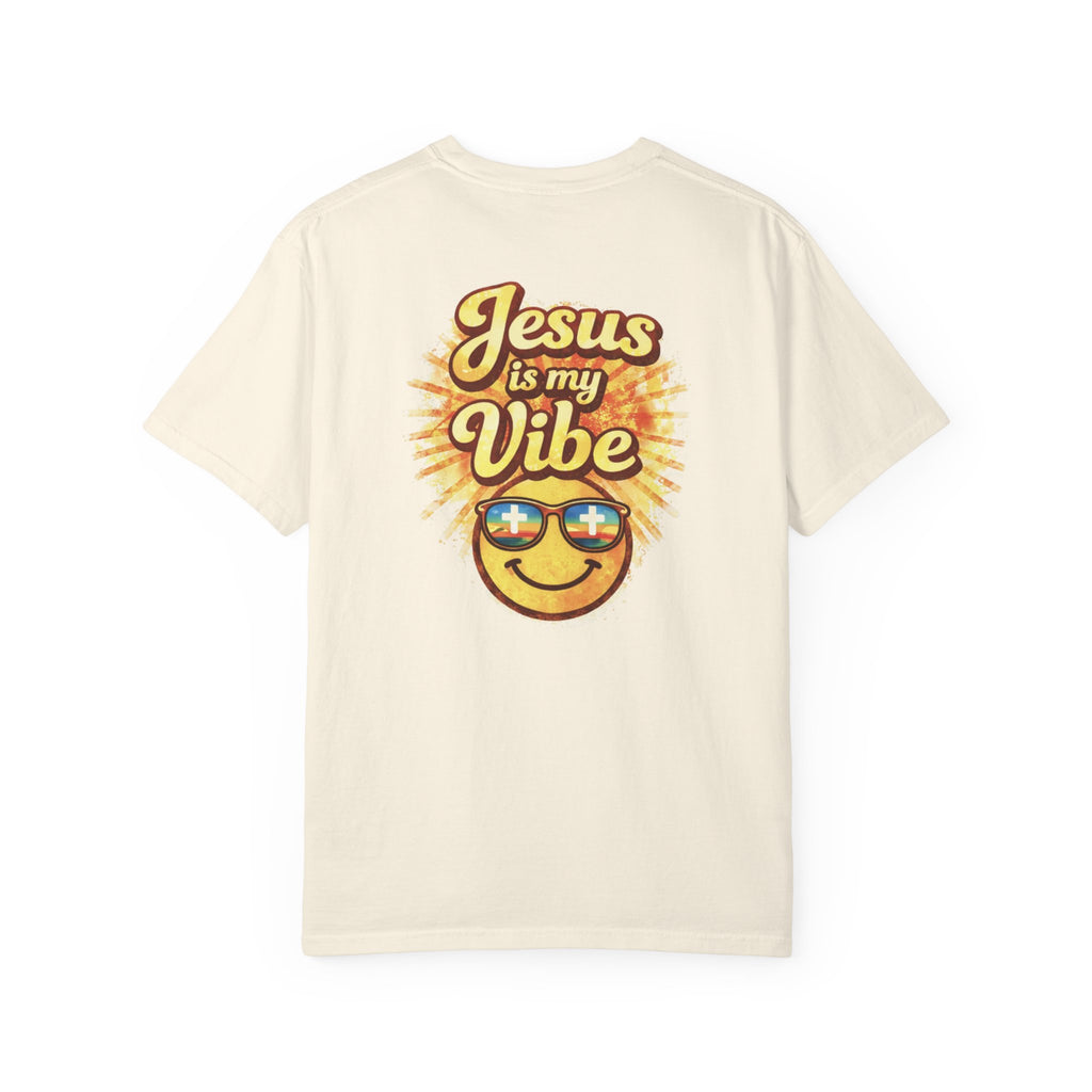 Jesus Is My Vibe Shirt – Comfort Colors Christian Graphic Tee – Floral Faith Shirt – Retro Christian Tee – Women’s Faith Apparel