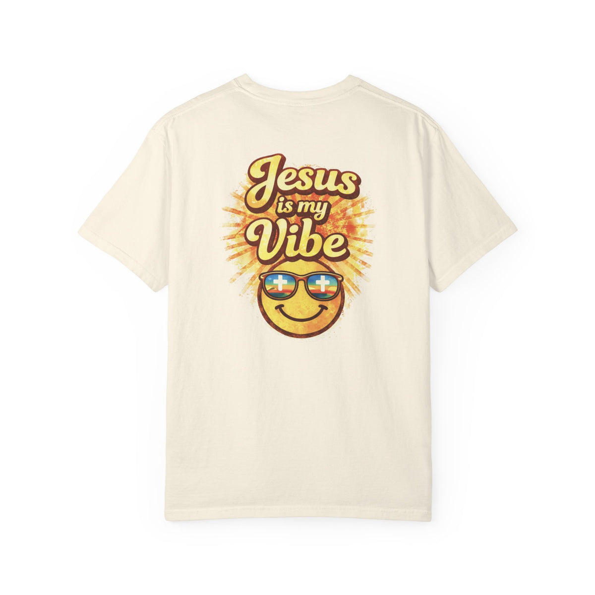 Jesus Is My Vibe Shirt – Comfort Colors Christian Graphic Tee – Floral Faith Shirt – Retro Christian Tee – Women’s Faith Apparel