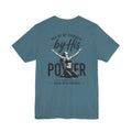 Not By My Strength By His Power Shirt | Christian Gym Tee | Faith Workout Shirt | Bella Canvas Back Print Shirt