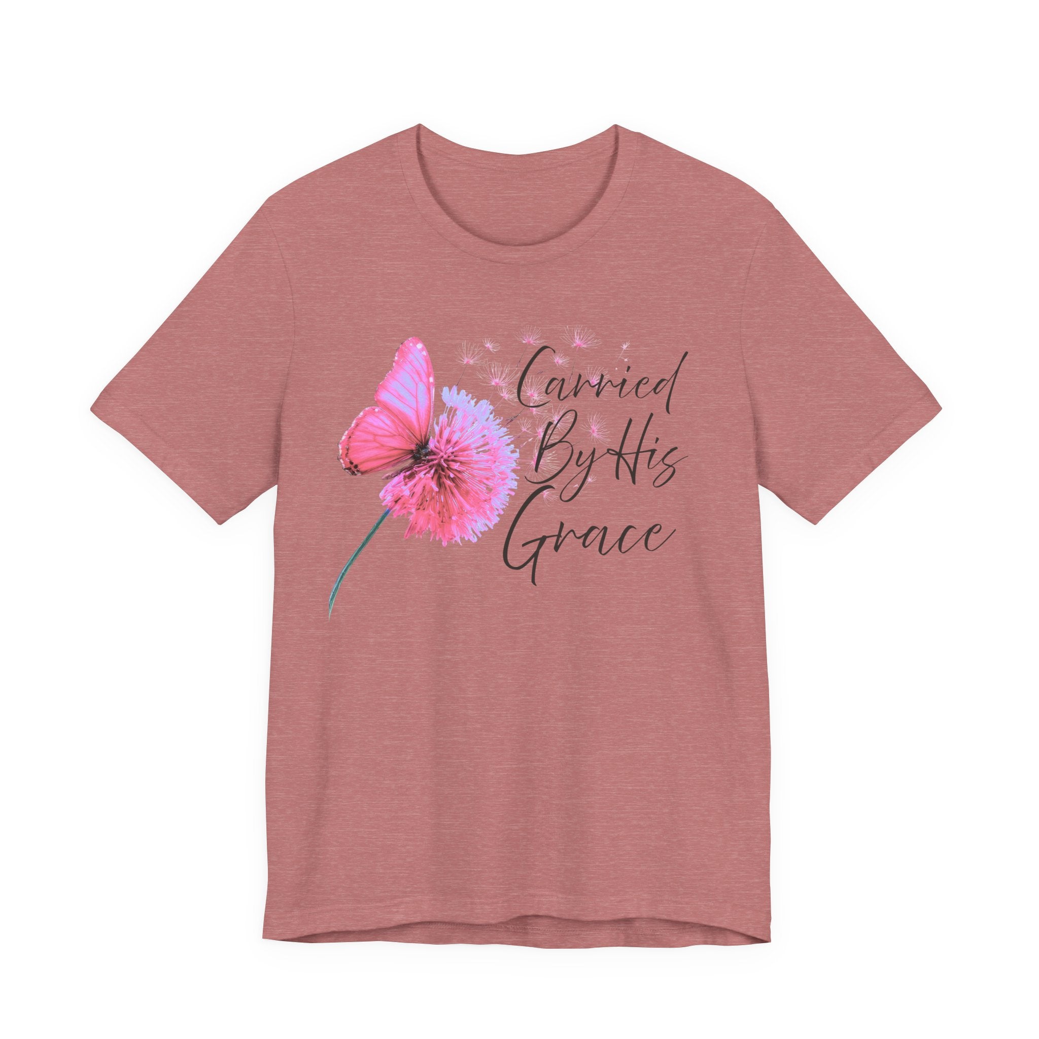 Carried By His Grace Shirt | Christian Floral Tee