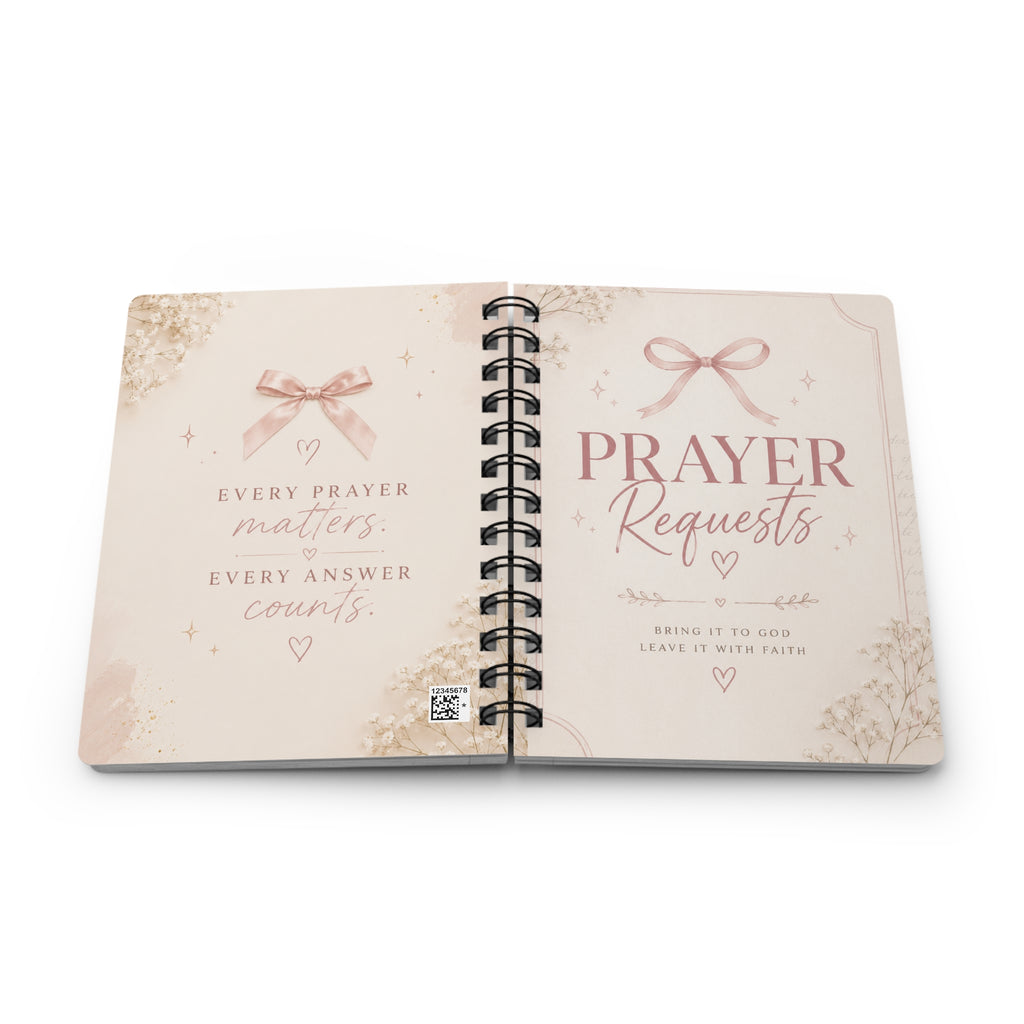 Prayer Requests Spiral Journal — Soft Pink Faith Notebook for Prayer Tracking & Gratitude
