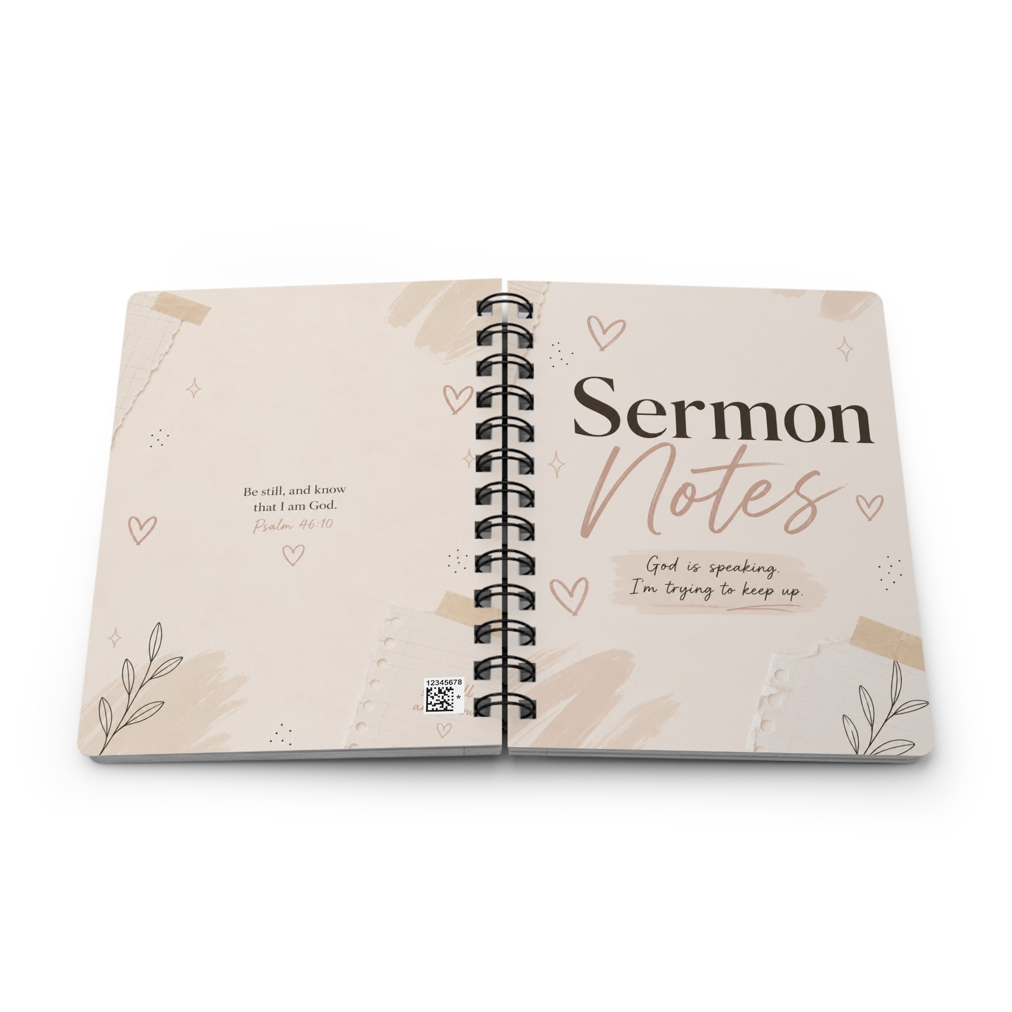 Sermon Notes Spiral Journal — Faith-Based Weekly Church Note Organizer