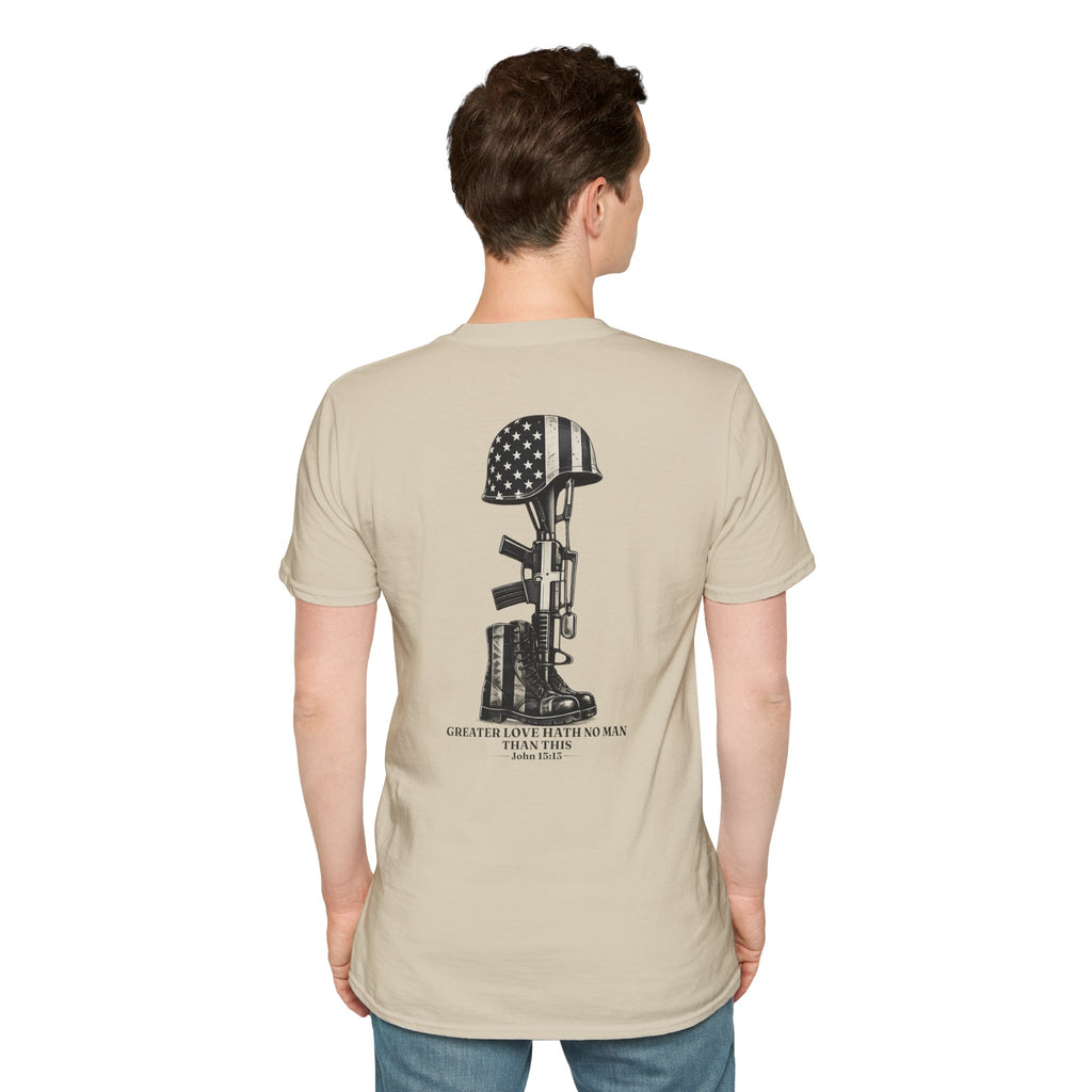 Memorial Military T-Shirt — "Never Forgotten" Fallen Soldier Tribute