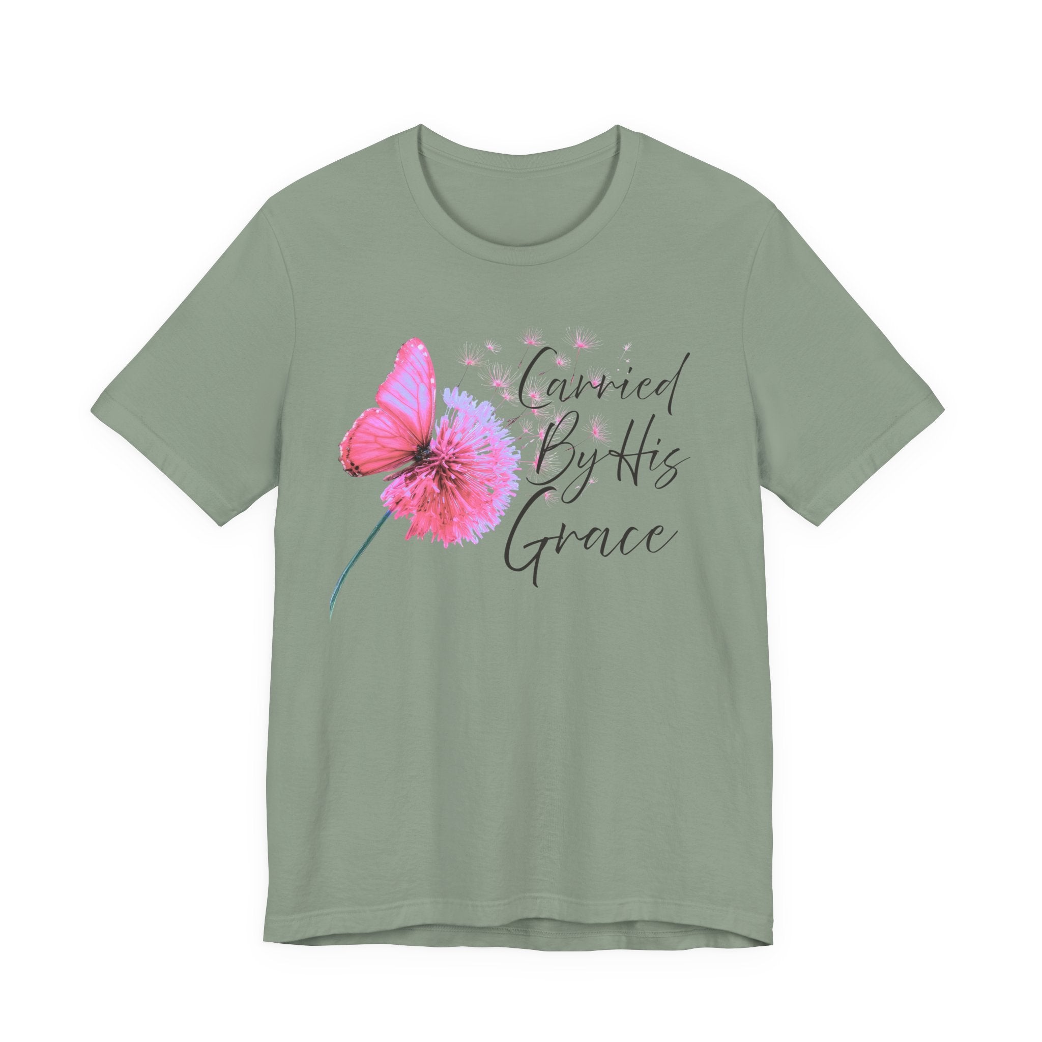 Carried By His Grace Shirt | Christian Floral Tee