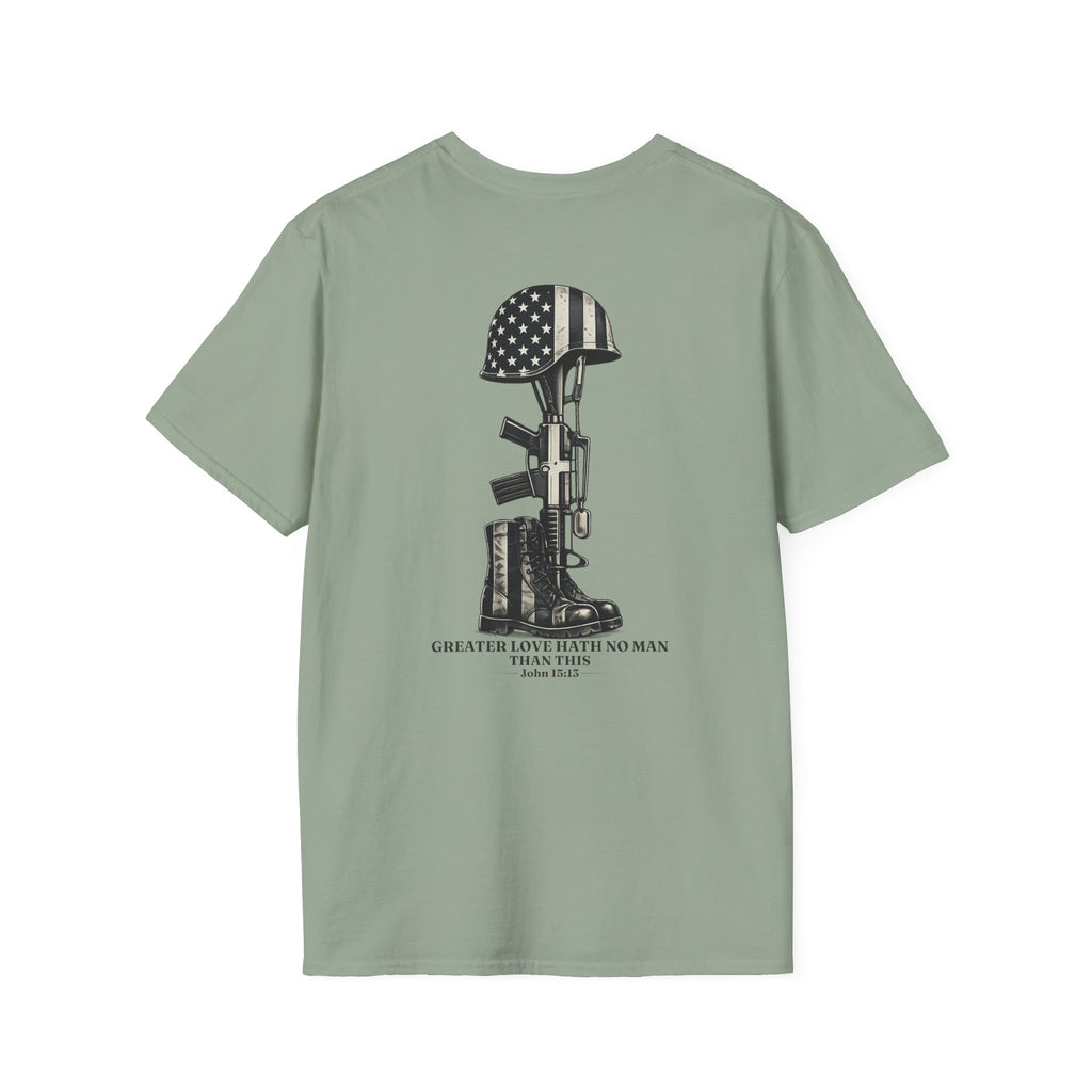 Memorial Military T-Shirt — "Never Forgotten" Fallen Soldier Tribute