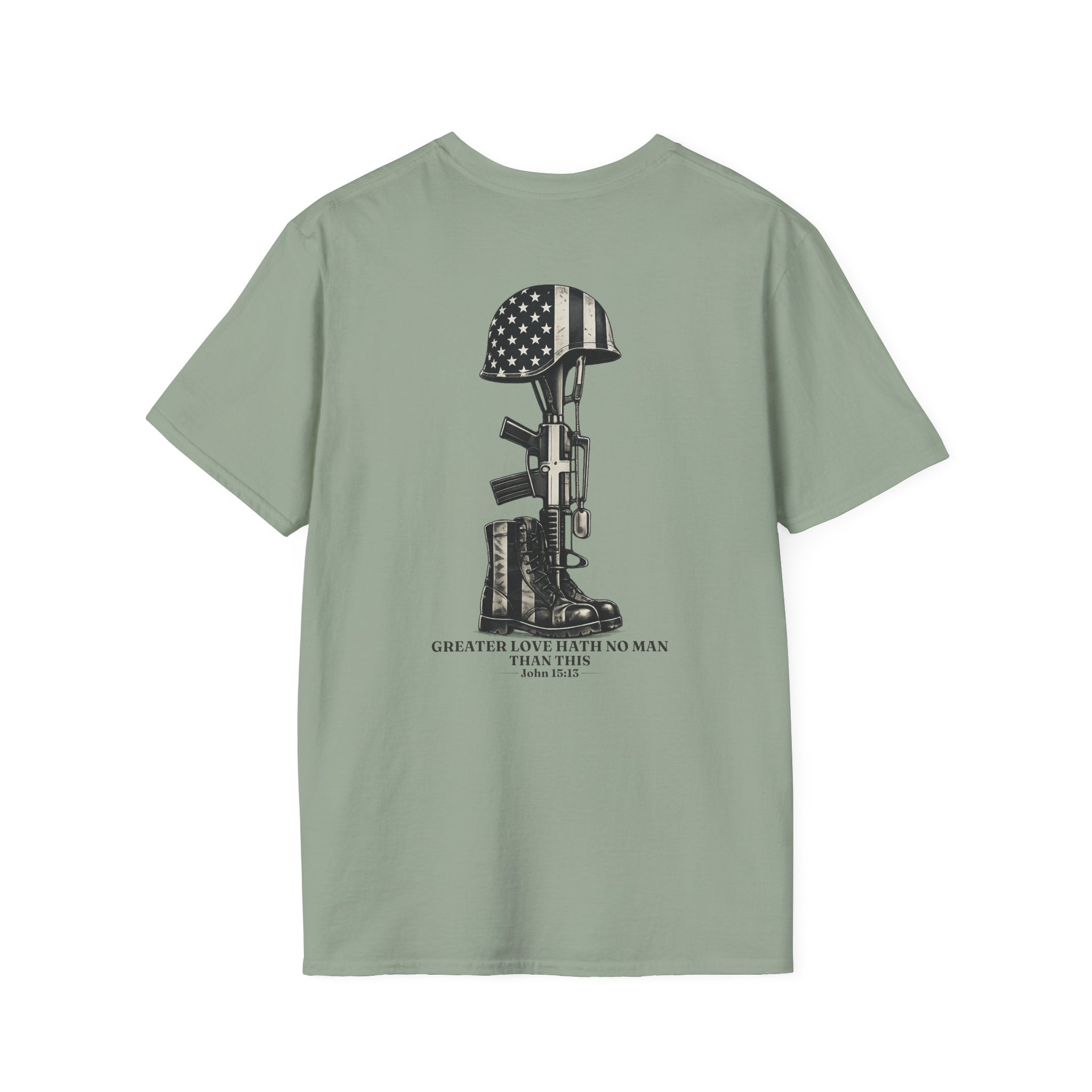 Memorial Military T-Shirt — "Never Forgotten" Fallen Soldier Tribute