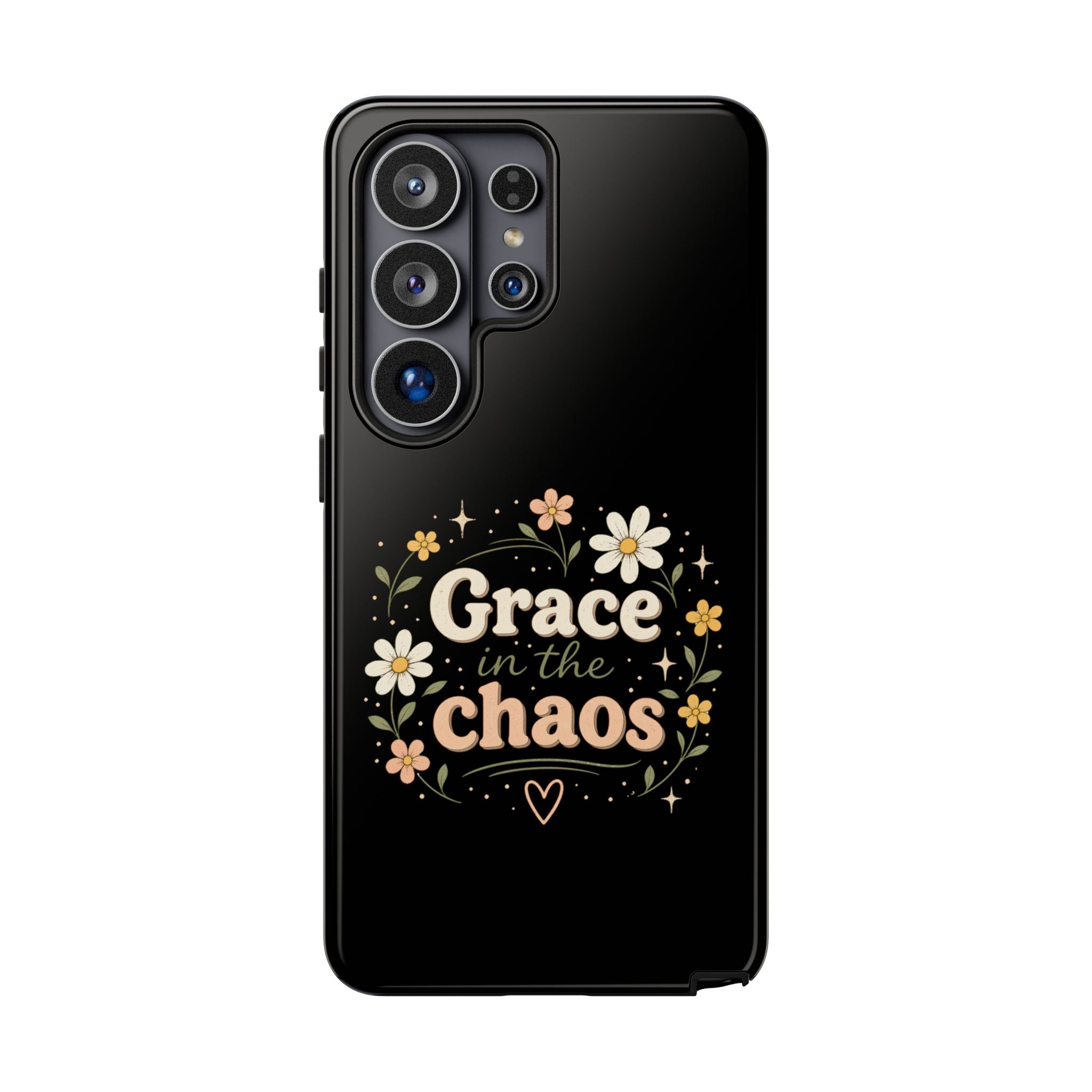 Grace in the Chaos Phone Case — Floral Protective Cover