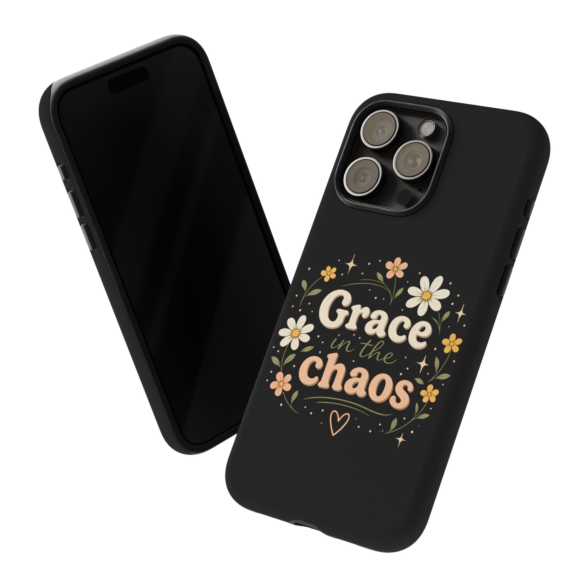 Grace in the Chaos Phone Case — Floral Protective Cover