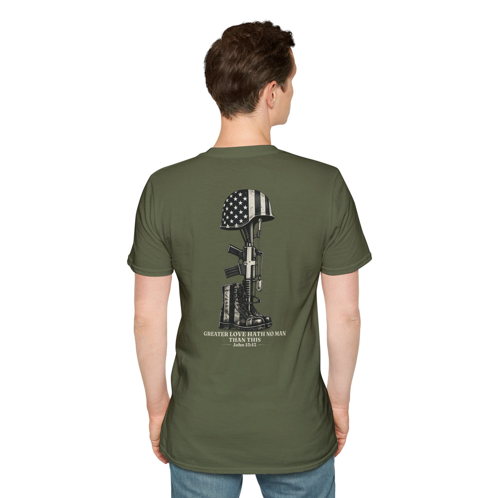Memorial Military T-Shirt — "Never Forgotten" Fallen Soldier Tribute