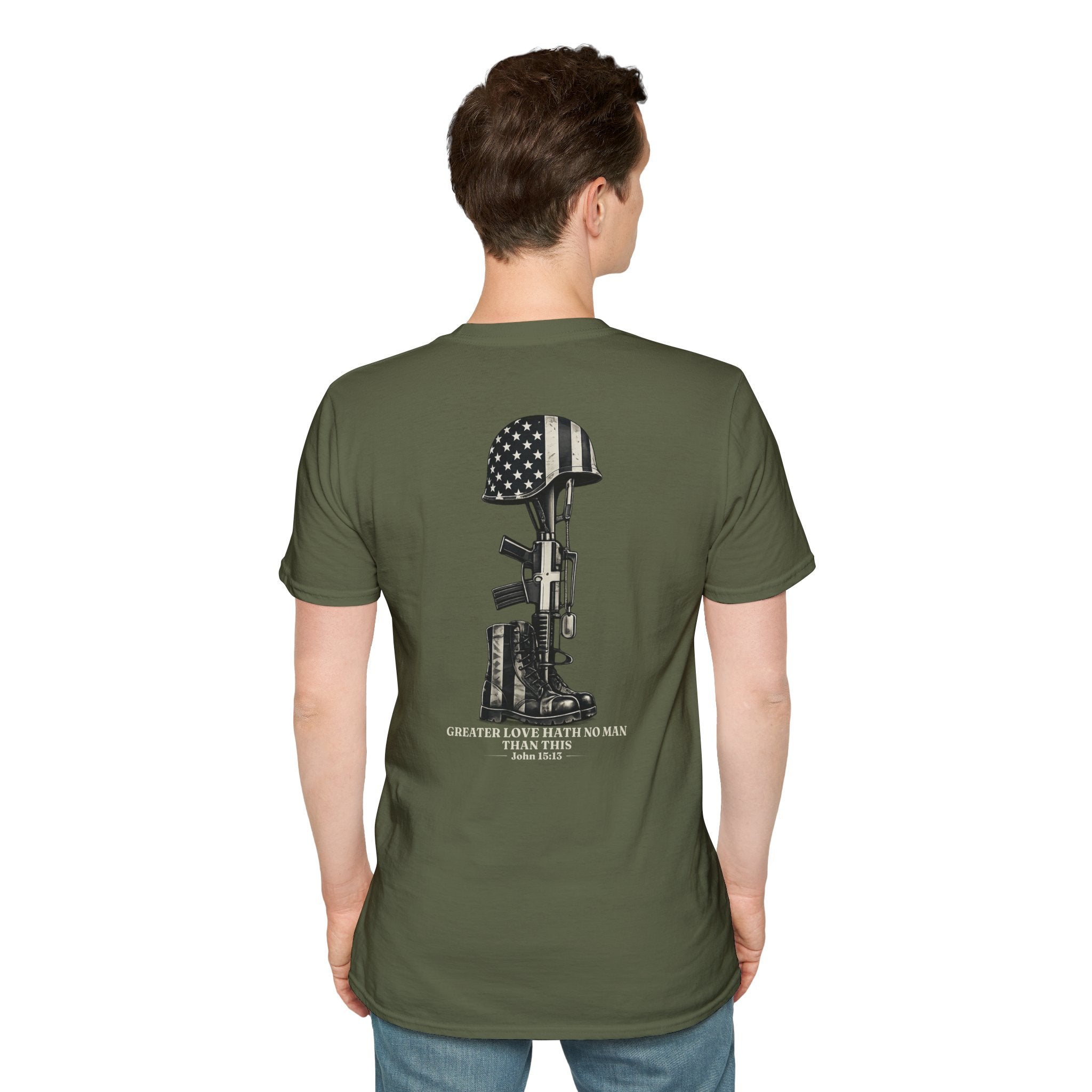 Memorial Military T-Shirt — "Never Forgotten" Fallen Soldier Tribute