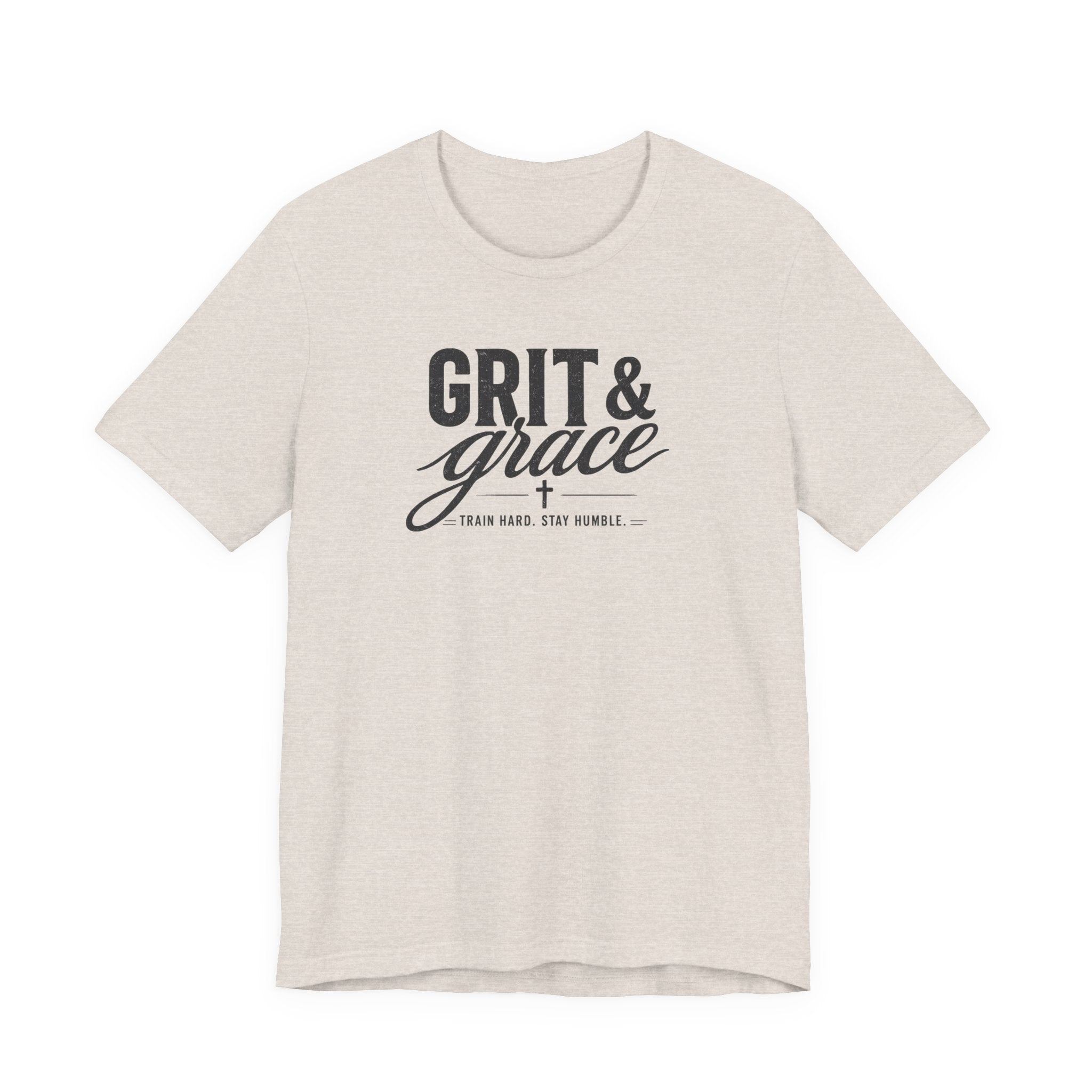 Grit and Grace Shirt | Christian Gym Tee | Faith Workout Shirt | Bella Canvas Shirt | Train Hard Stay Humble Tee