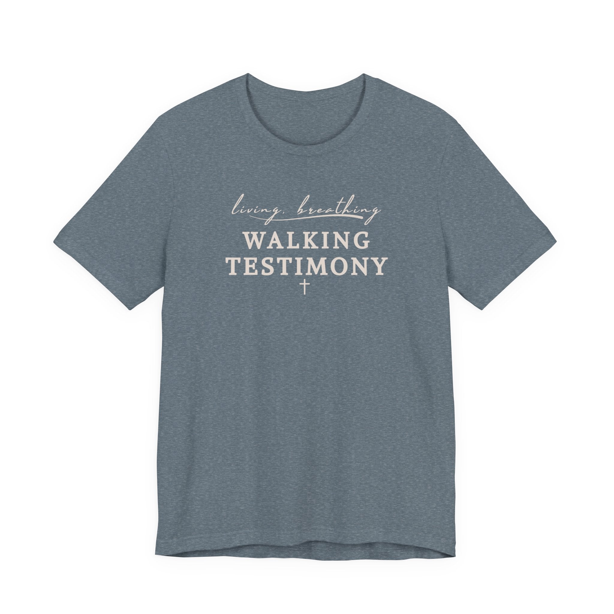 Walking Testimony Tee – Faith Based Graphic T-Shirt